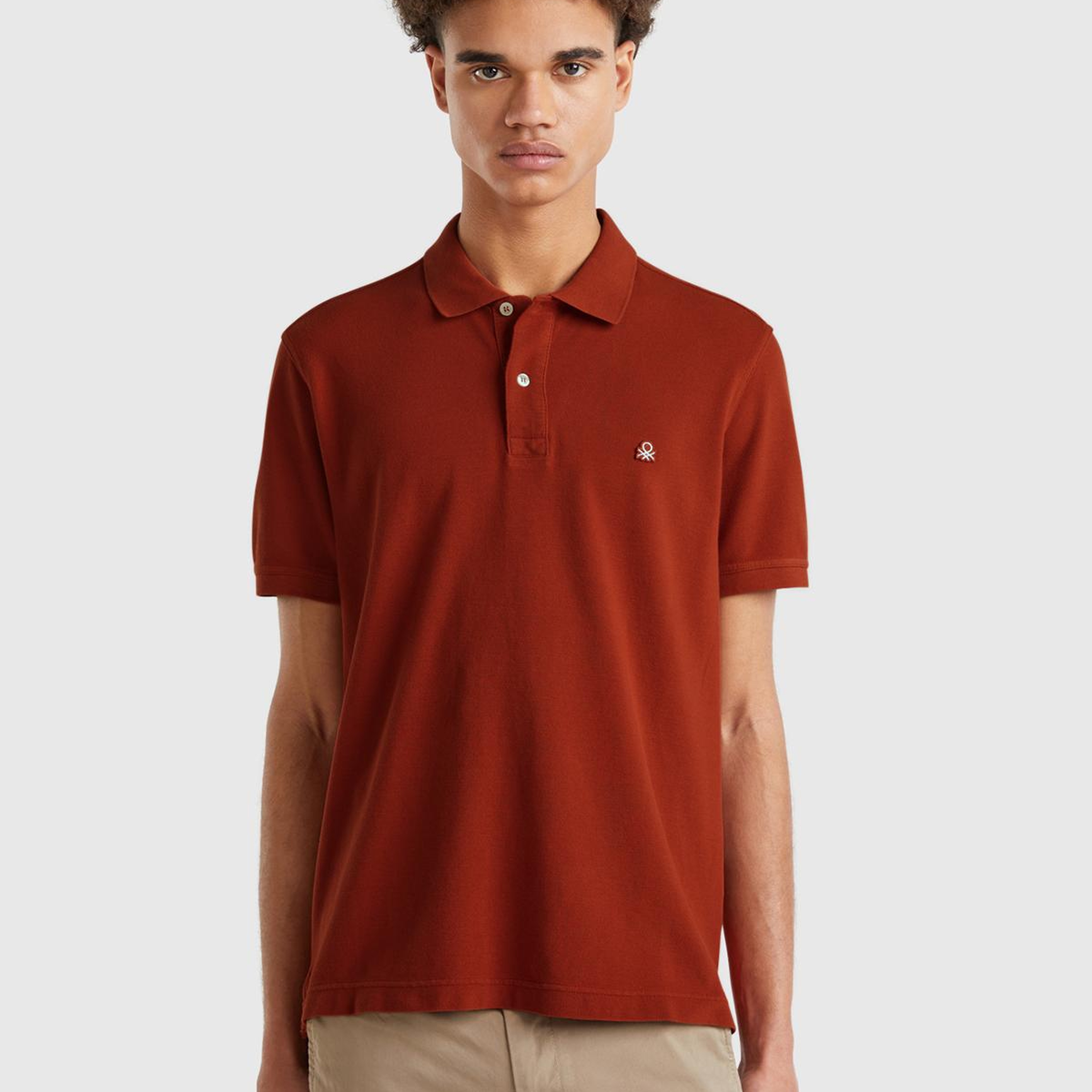 Erkek Koyu Kırmızı Regular Fit Kısa Kollu Polo T-Shirt