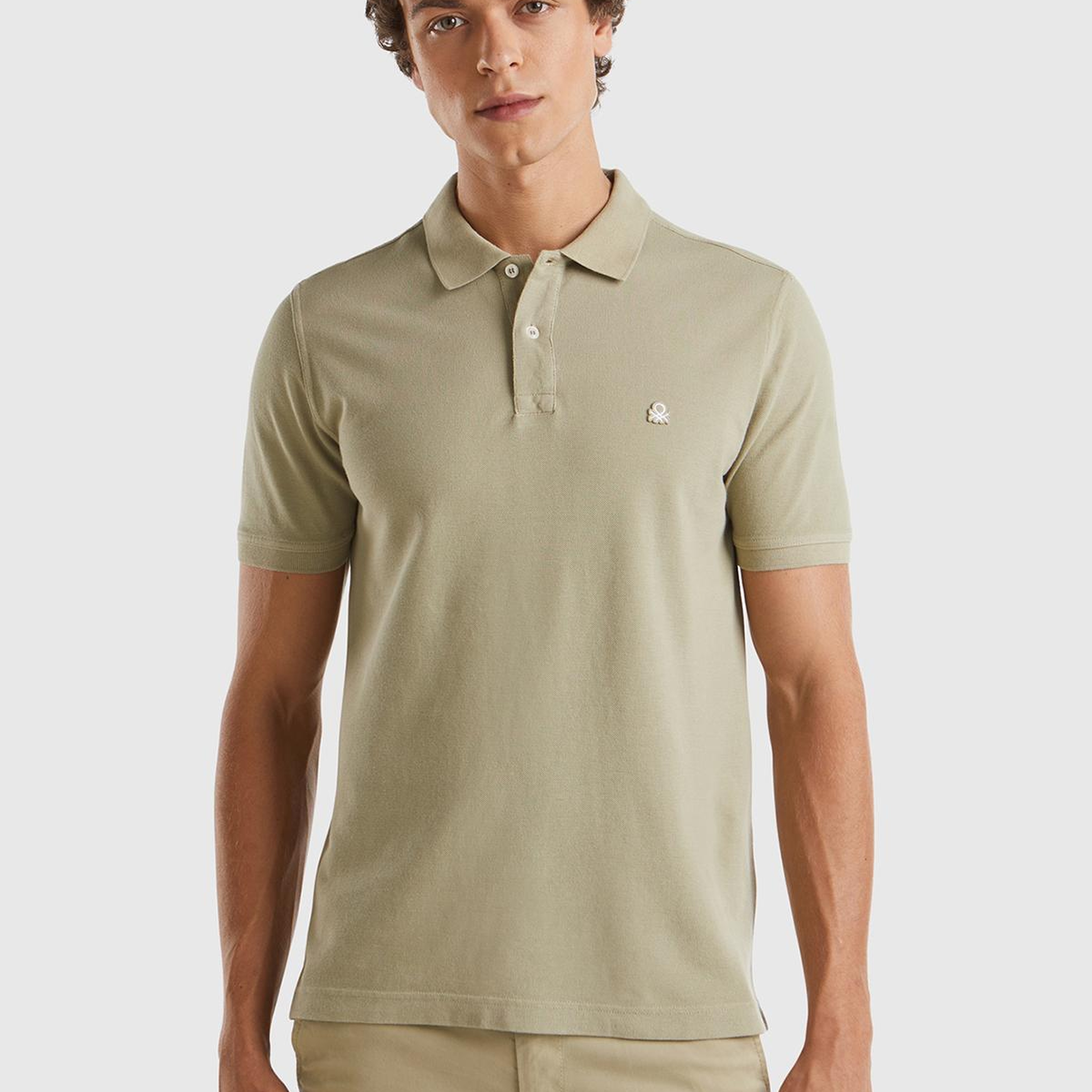 Erkek Bej Regular Fit Kısa Kollu Polo T-Shirt
