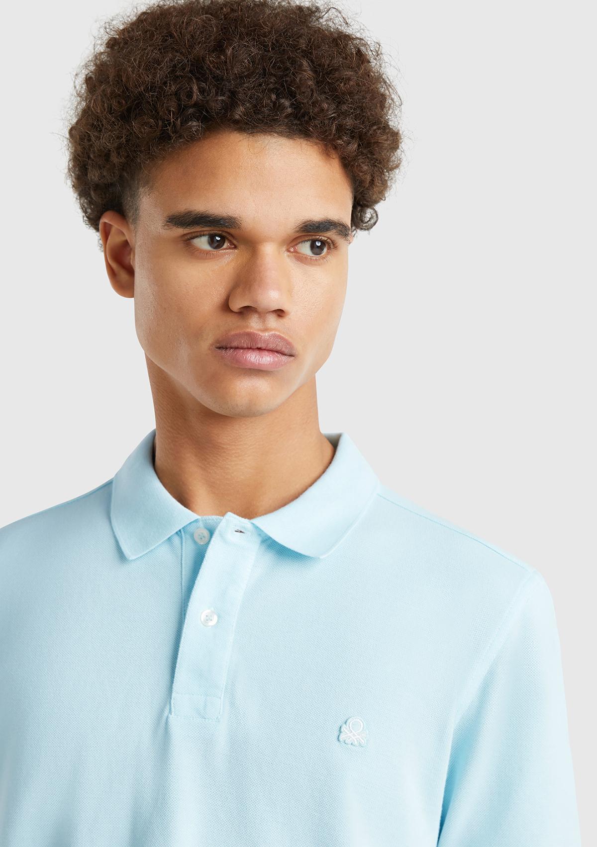 Erkek Turkuaz Regular Fit Kısa Kollu Polo T-Shirt