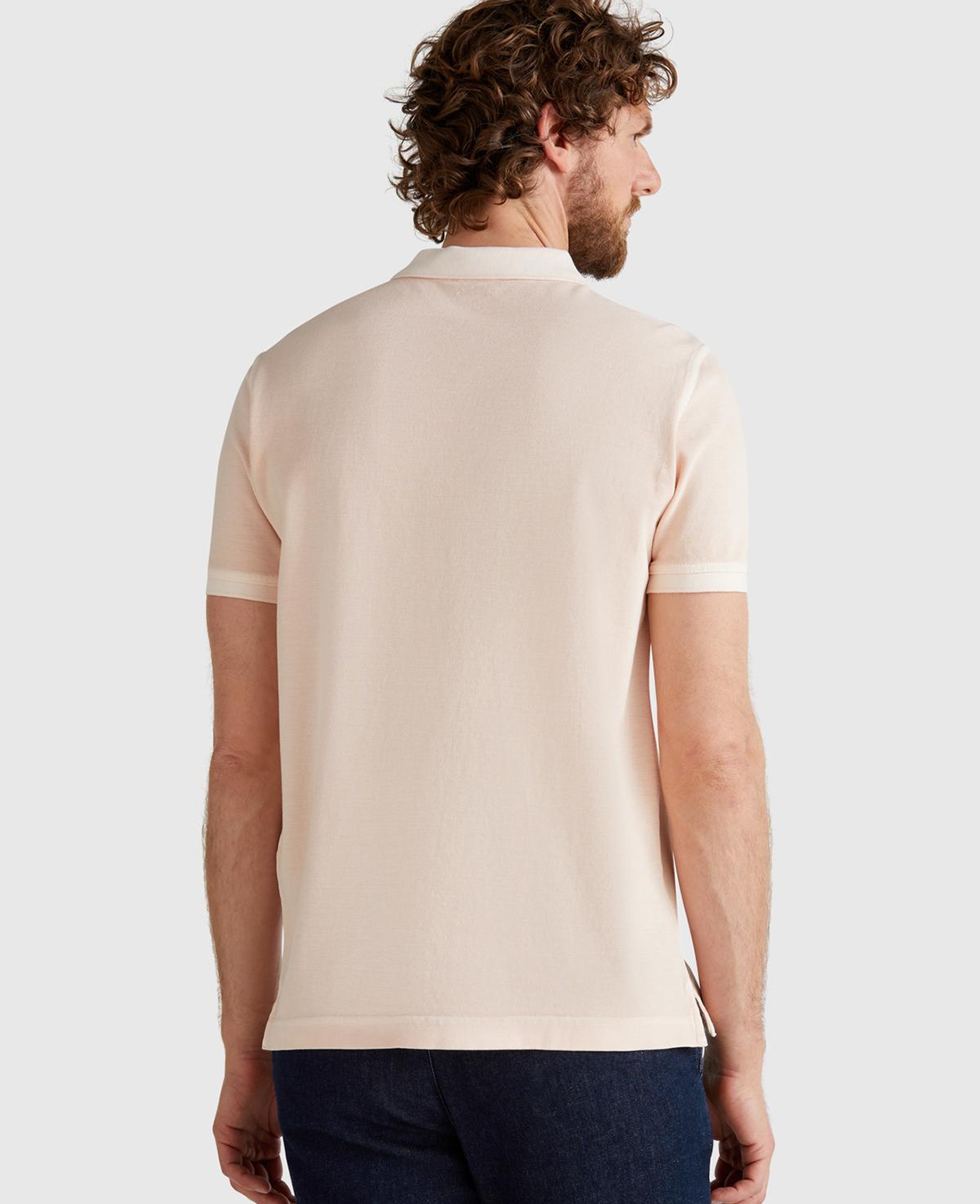 Erkek Pembe %100 Organik Koton Regular Fit Polo T-Shirt