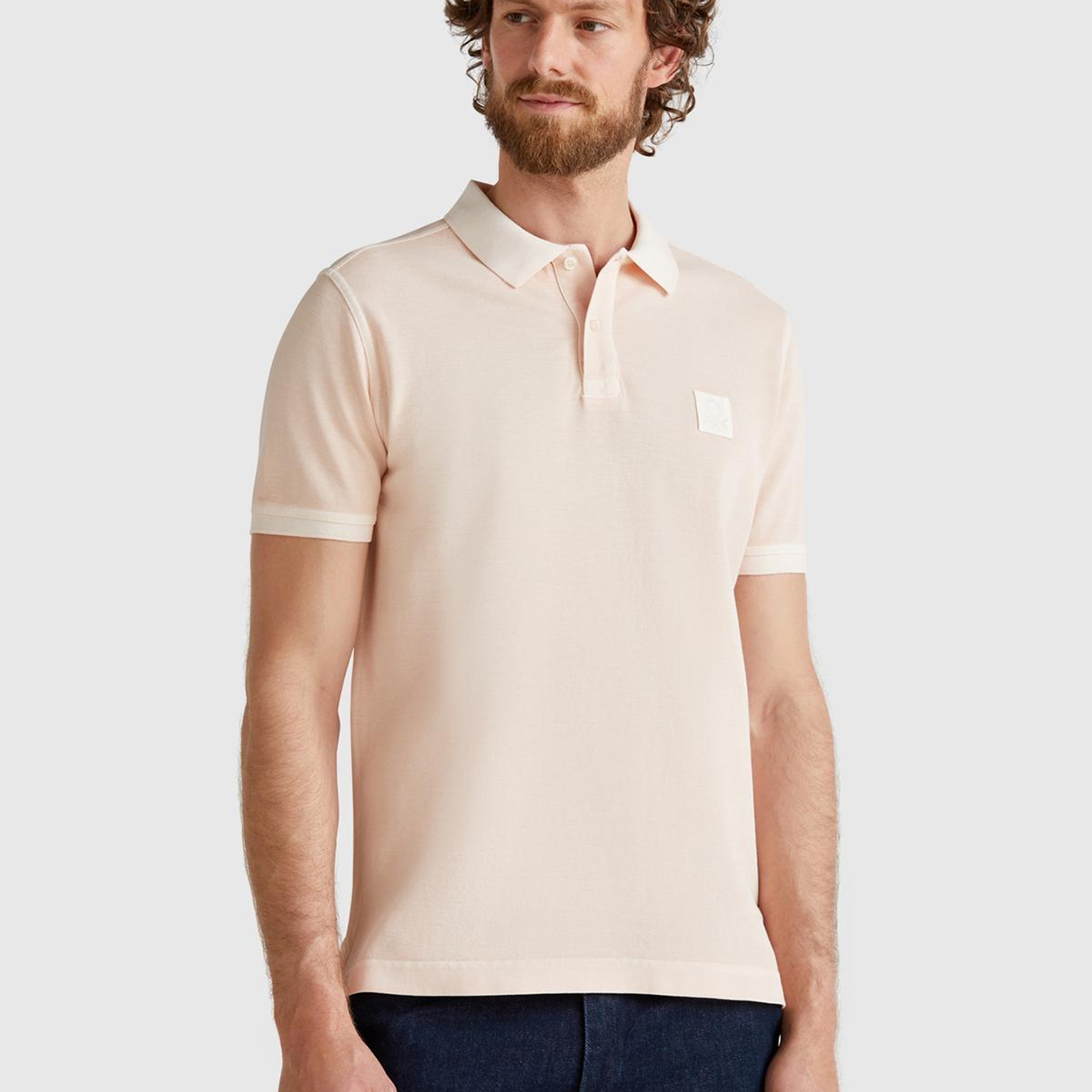 Erkek Pembe %100 Organik Koton Regular Fit Polo T-Shirt