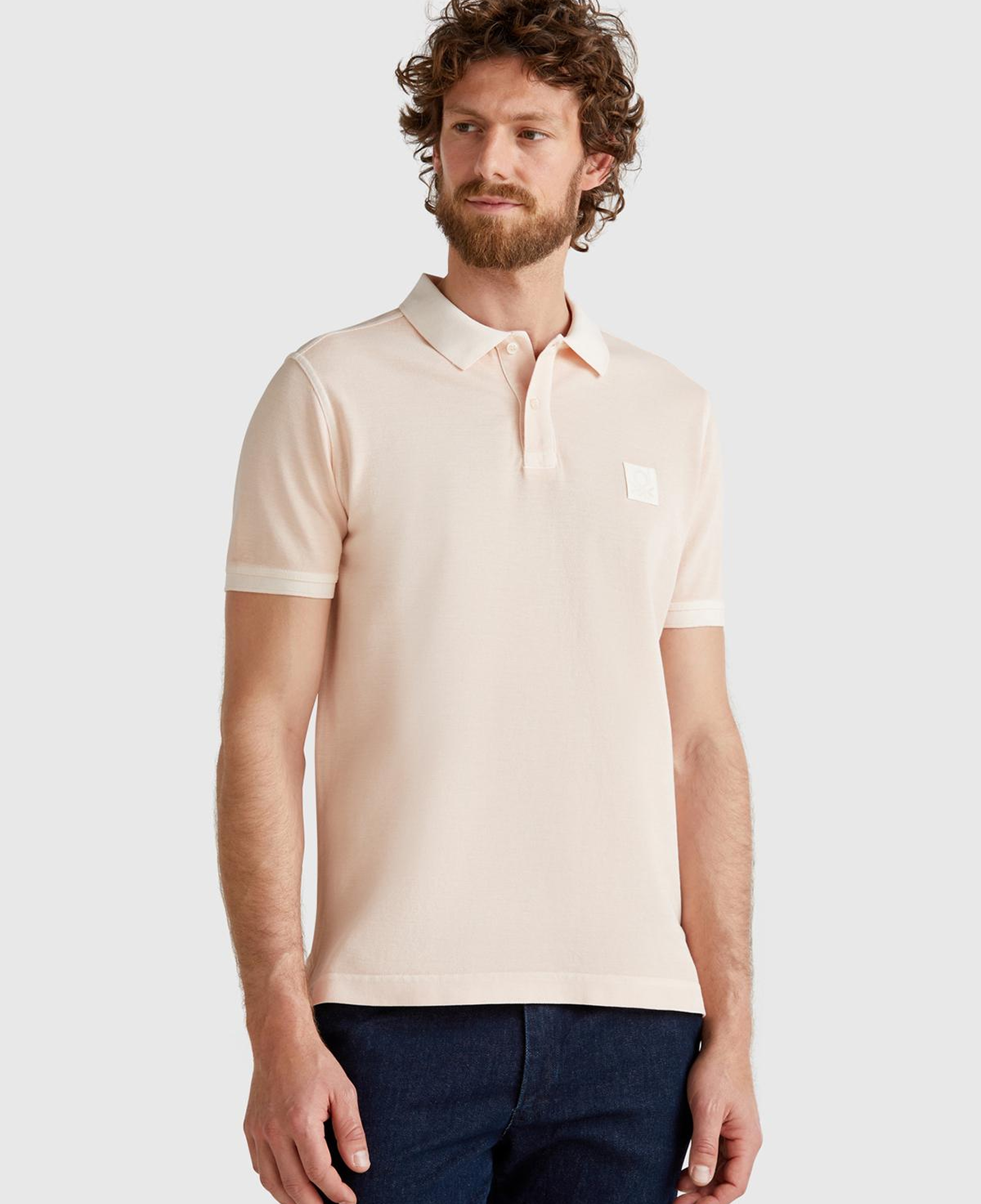 Erkek Pembe %100 Organik Koton Regular Fit Polo T-Shirt