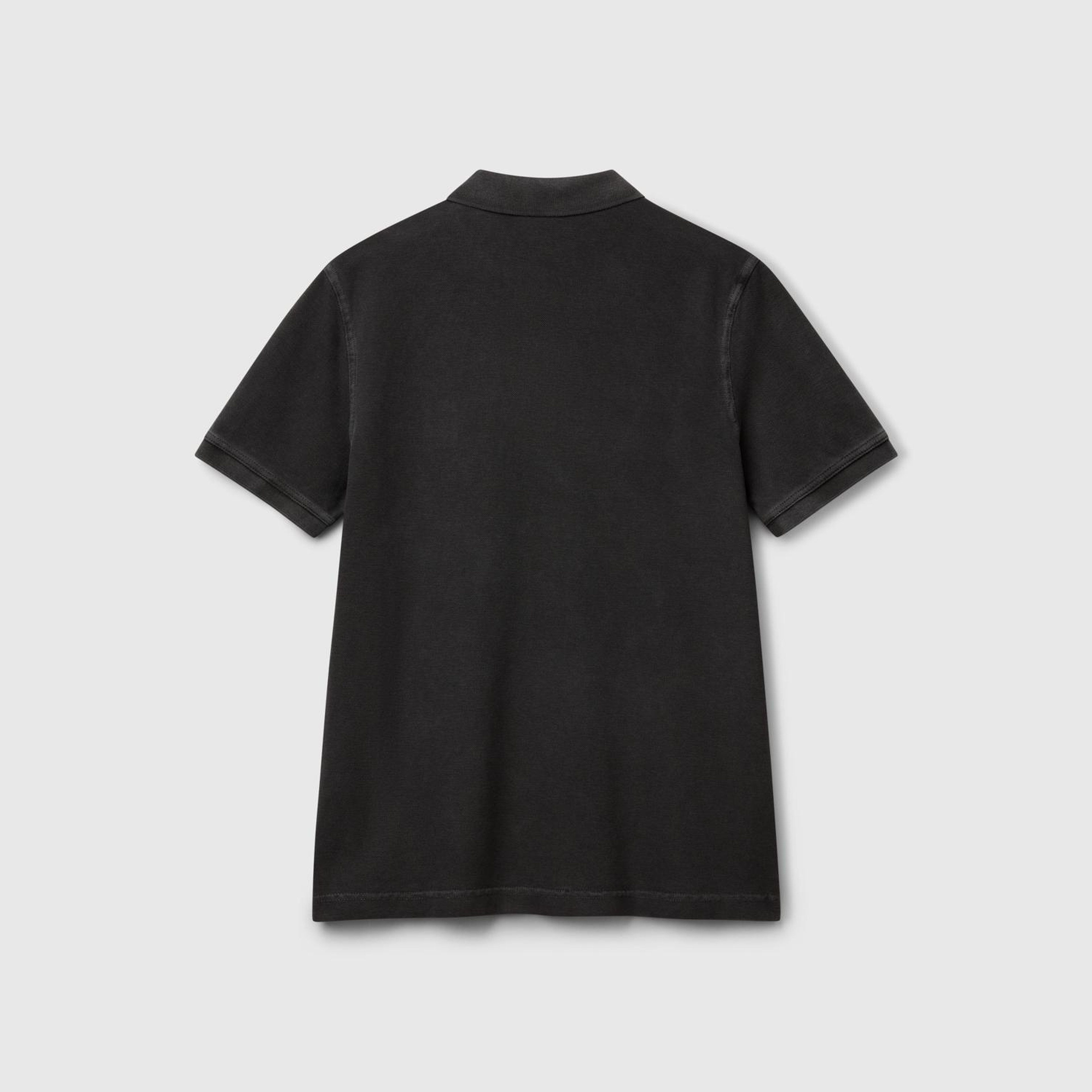 Erkek Siyah %100 Organik Koton Regular Fit Polo T-Shirt