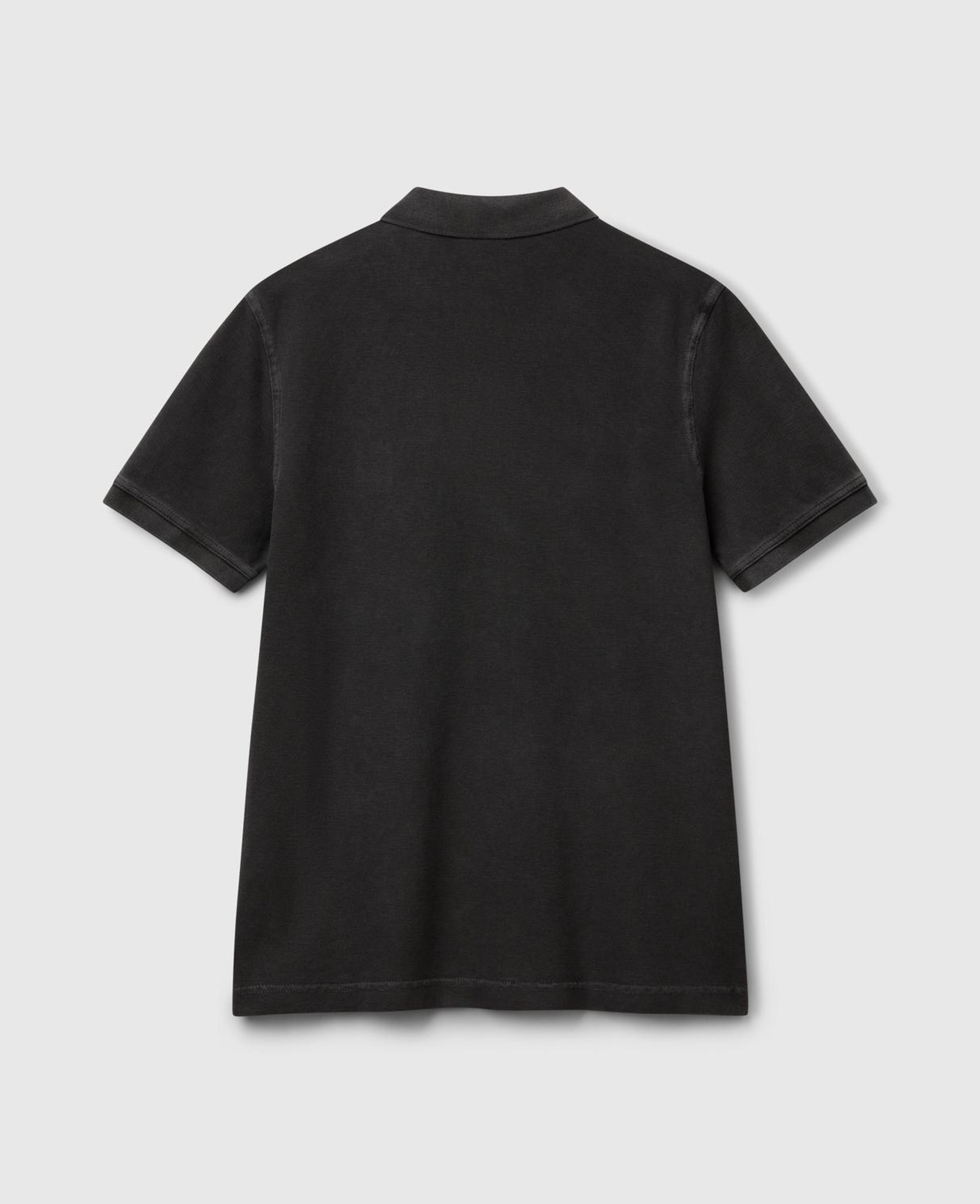 Erkek Siyah %100 Organik Koton Regular Fit Polo T-Shirt
