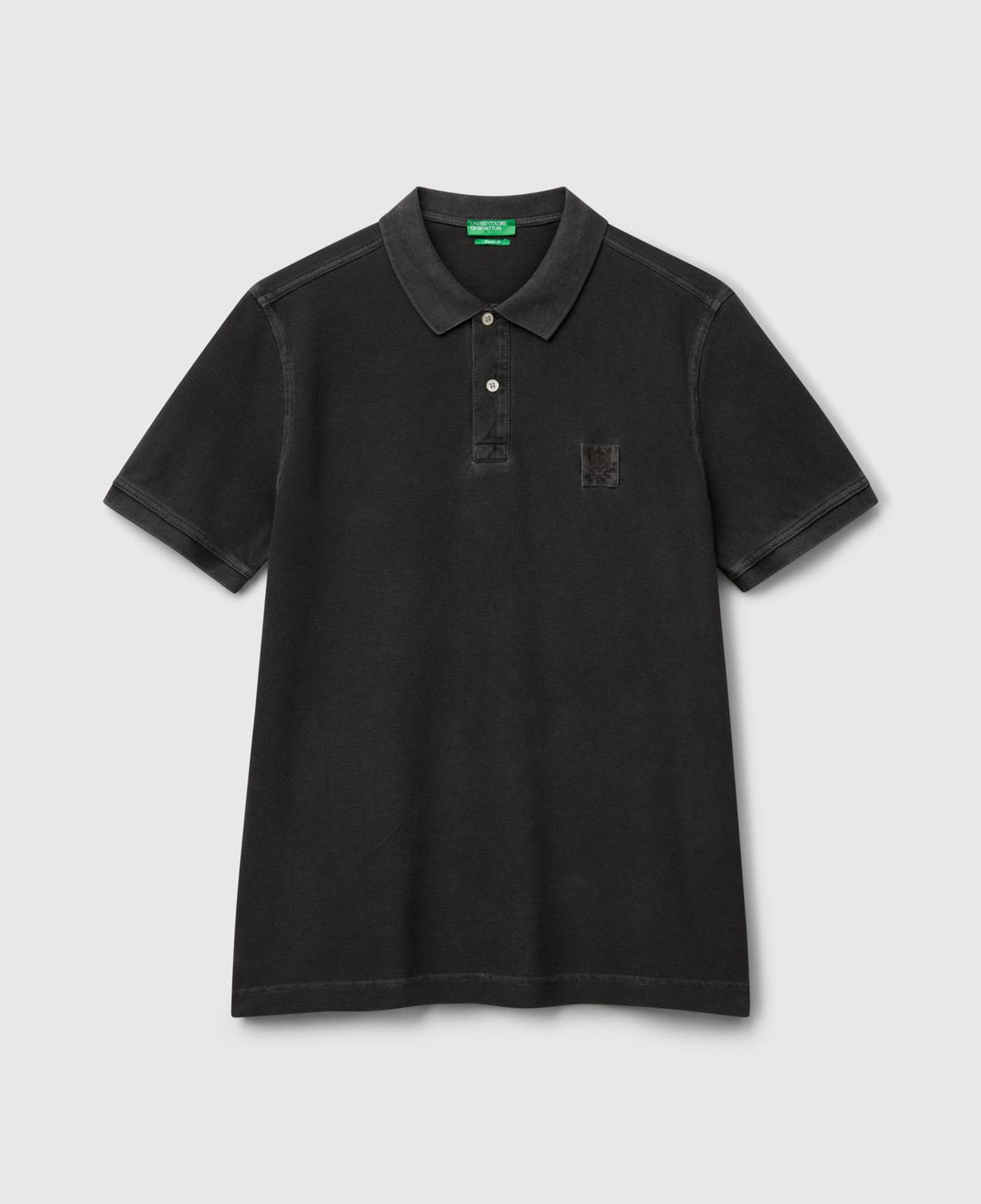 Erkek Siyah %100 Organik Koton Regular Fit Polo T-Shirt