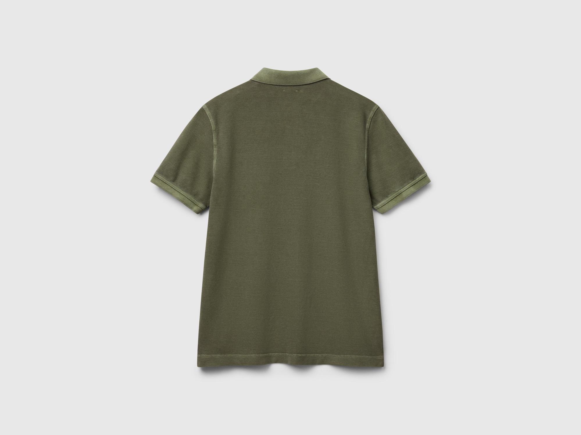 Erkek Haki %100 Organik Koton Regular Fit Polo T-Shirt