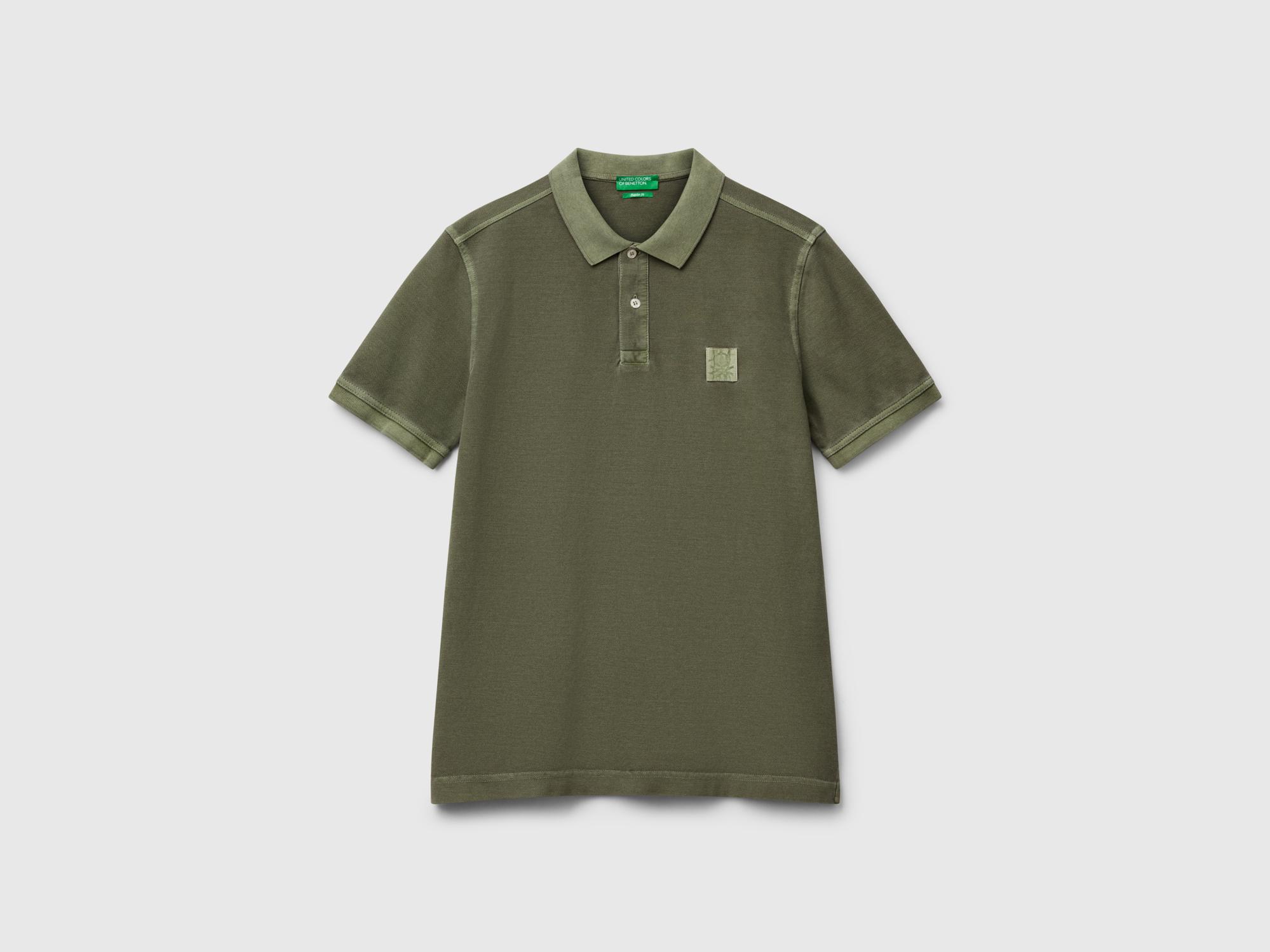 Erkek Haki %100 Organik Koton Regular Fit Polo T-Shirt