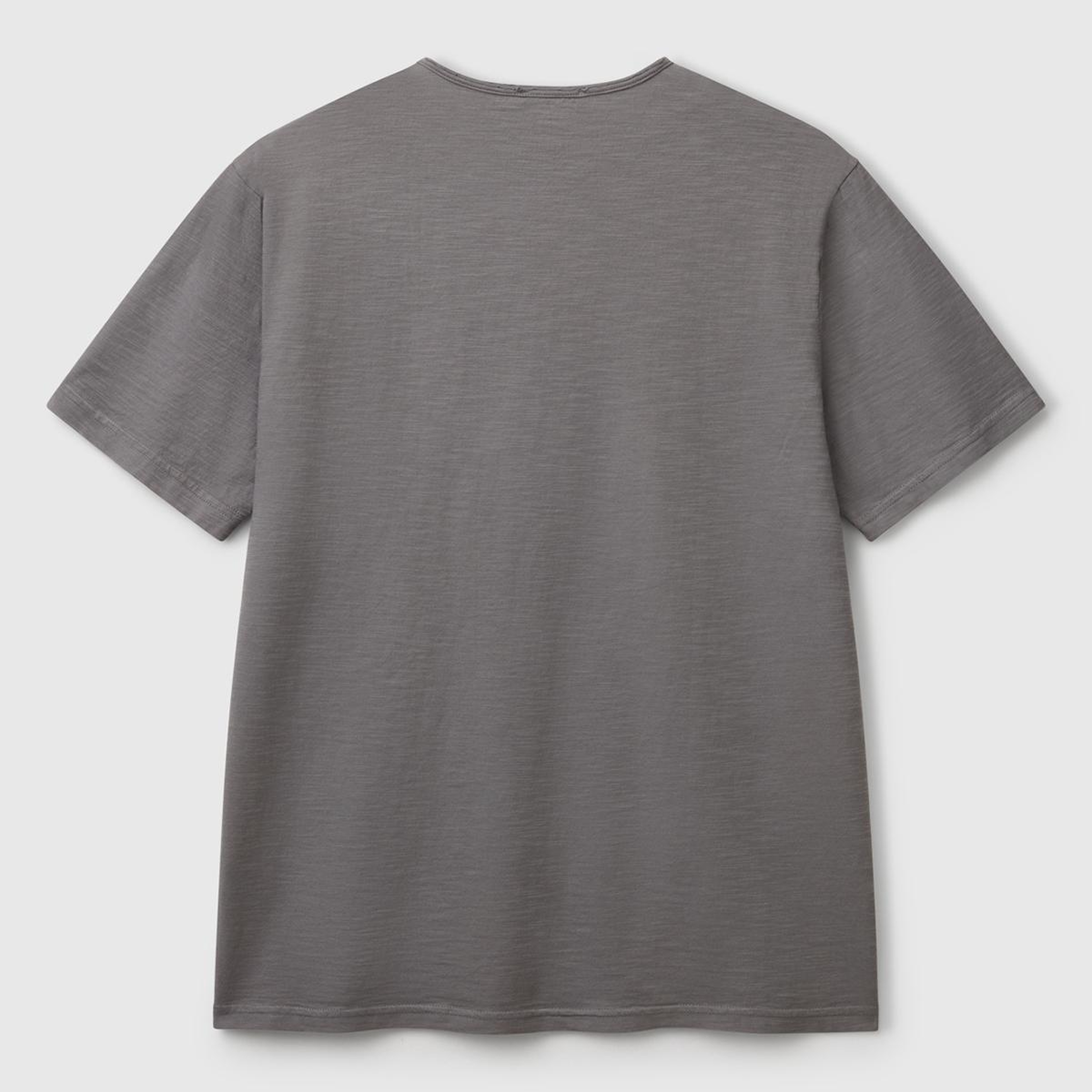 Erkek Antrasit V Yaka Slub T-shirt