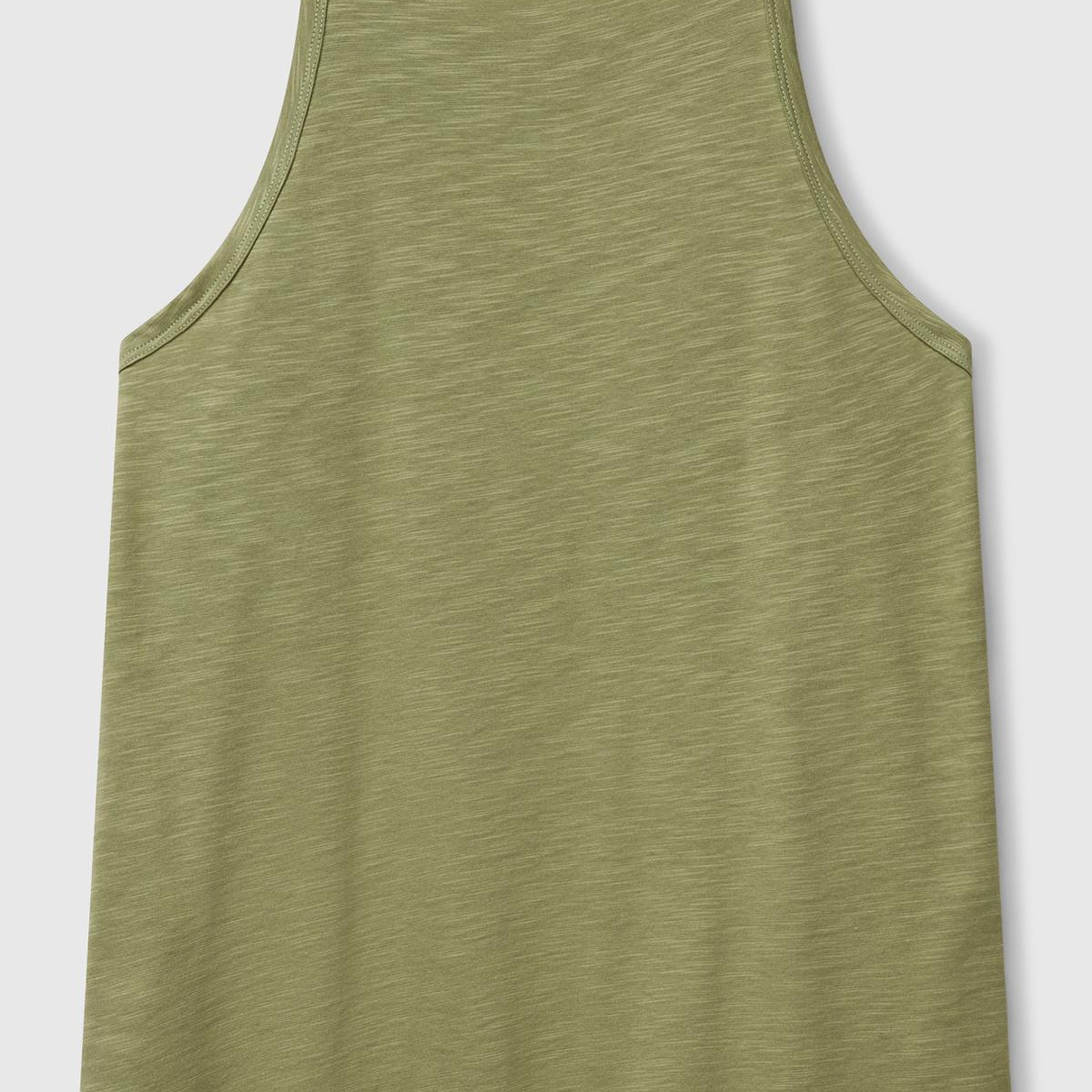 Kadın Adaçayı yeşili Modal Karışımlı Slub Atlet