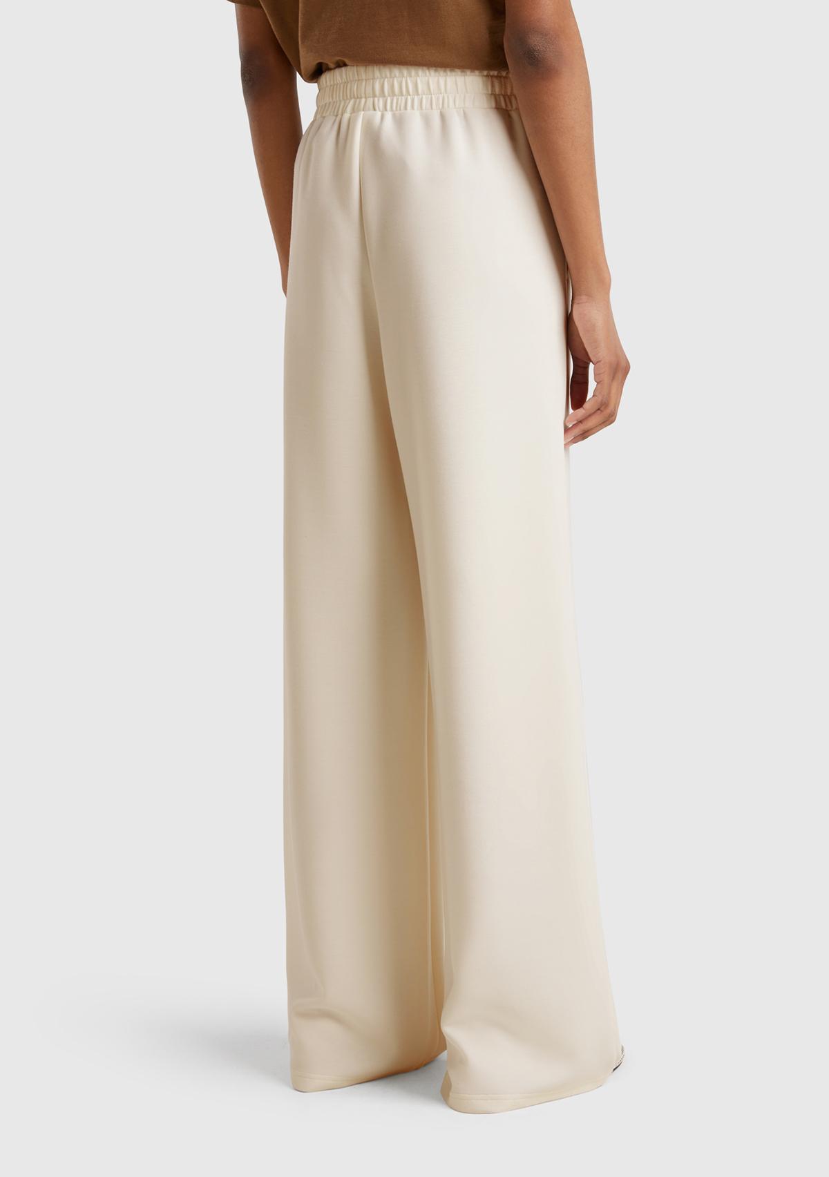 Kadın Krem Modal Karışımlı Bol Paça Eşofman Altı