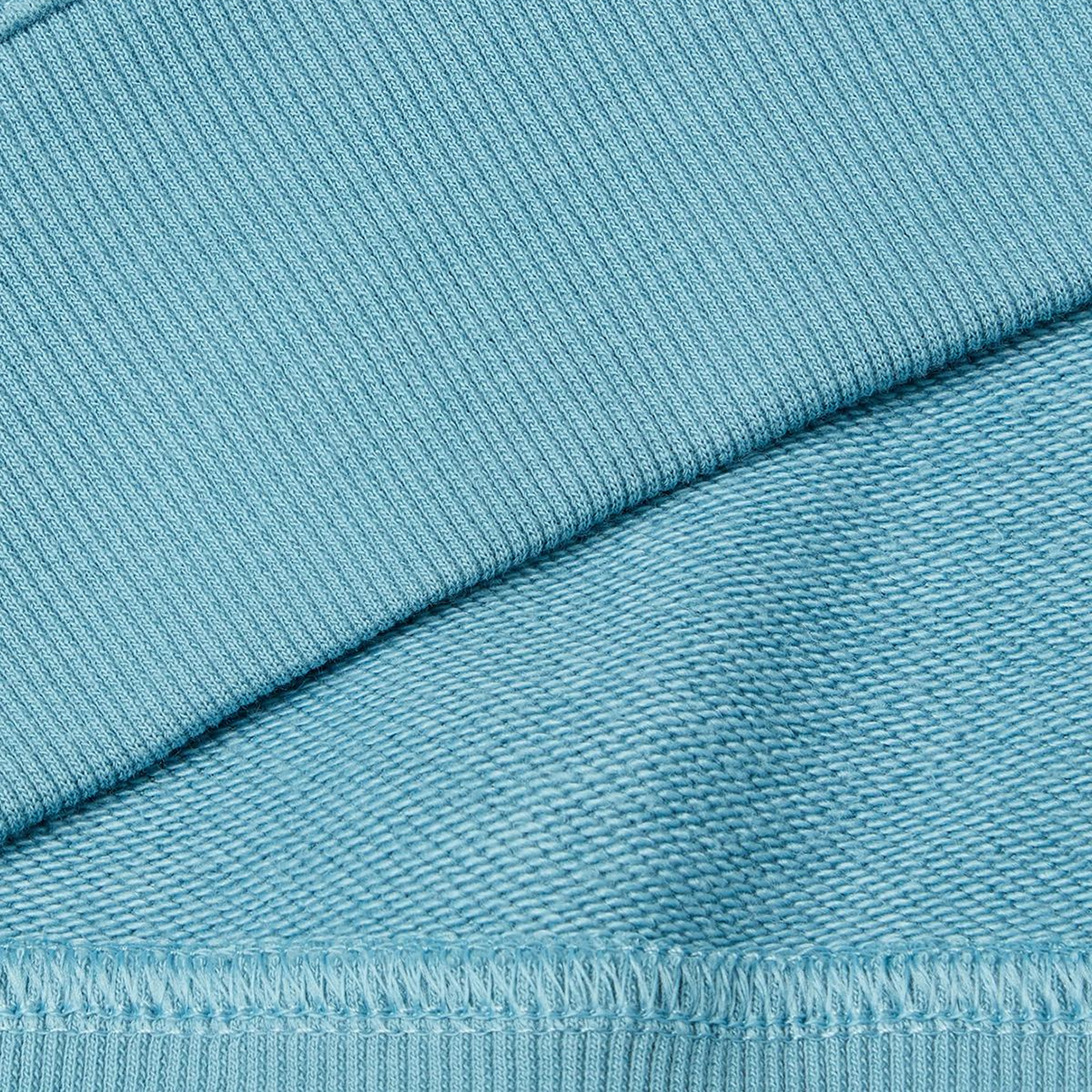 Kadın Mavi Koton Karışımlı Çiçek Desenli Sweatsihrt