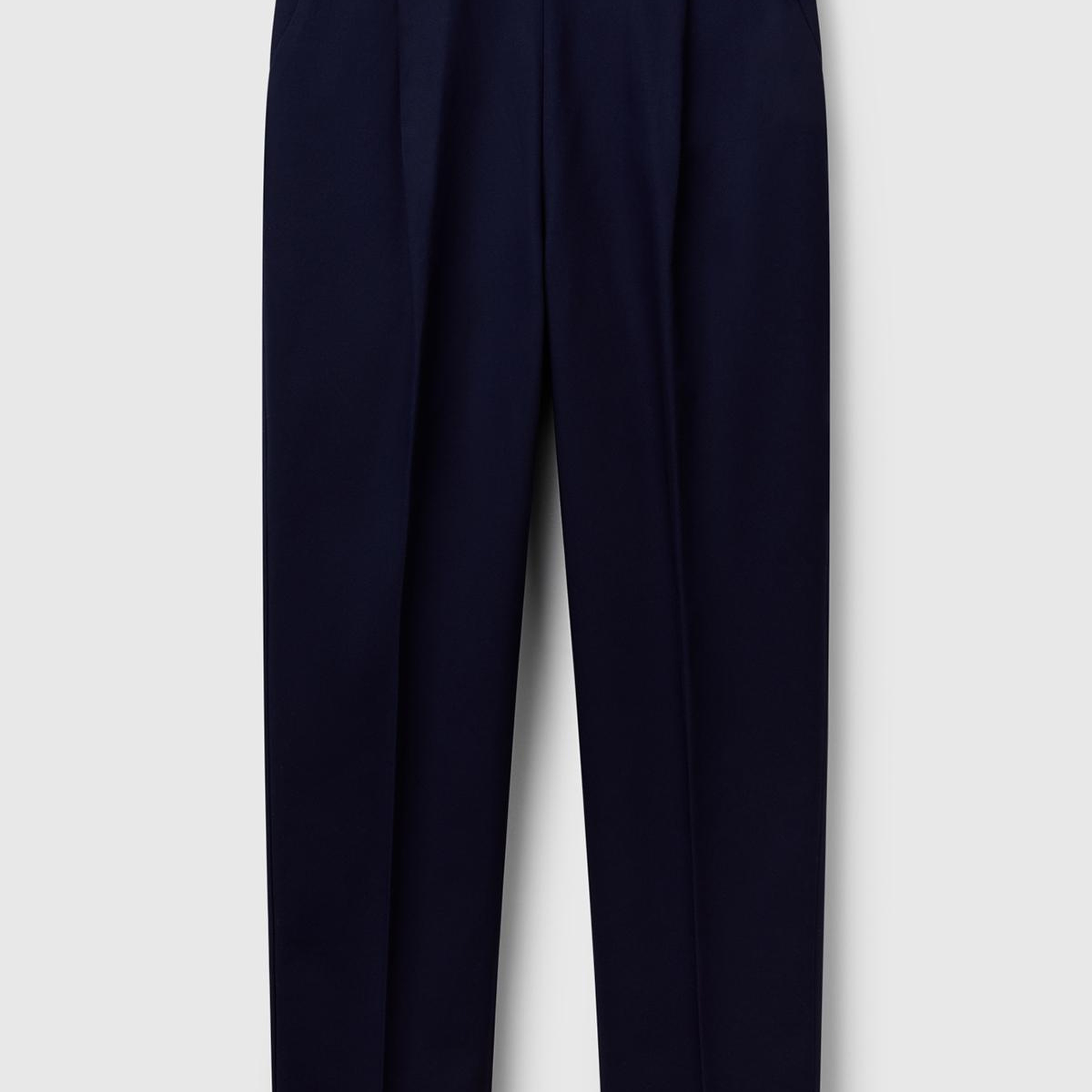 Kadın Lacivert Streç Pamuklu Arka Beli Lastikli Cepli Pantolon