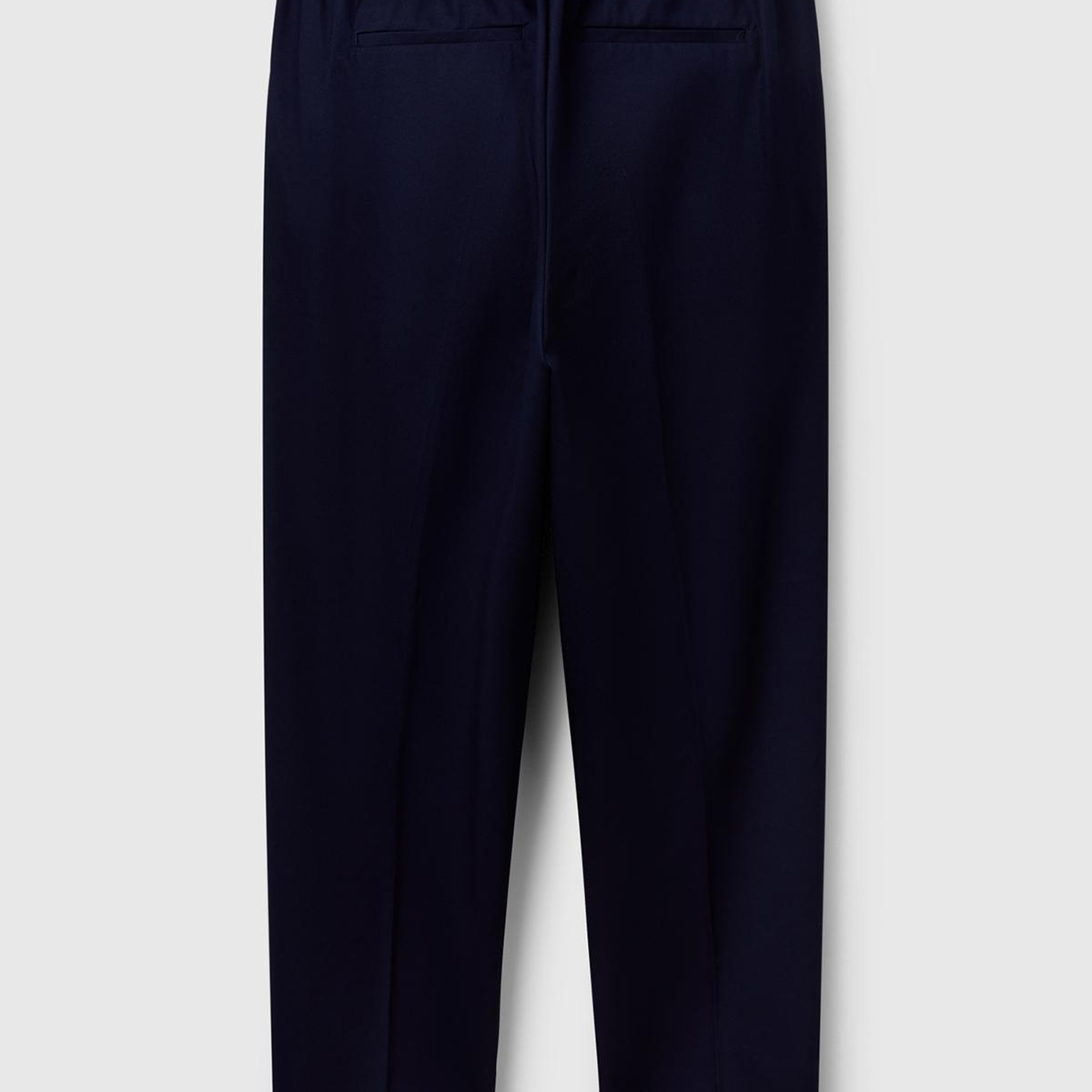 Kadın Lacivert Streç Pamuklu Arka Beli Lastikli Cepli Pantolon