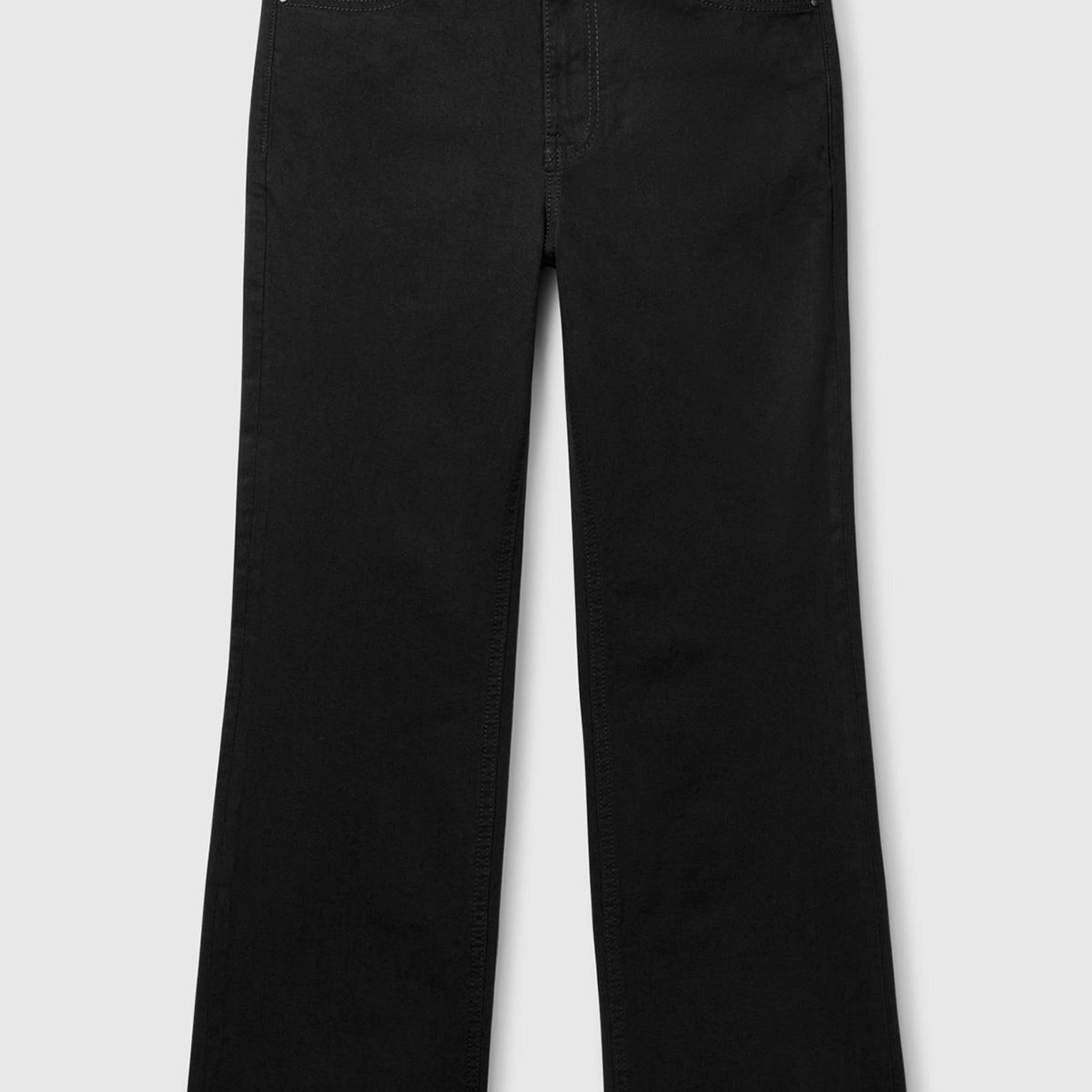 Kadın Siyah 5 Cepli Kısa Paça Denim Pantolon