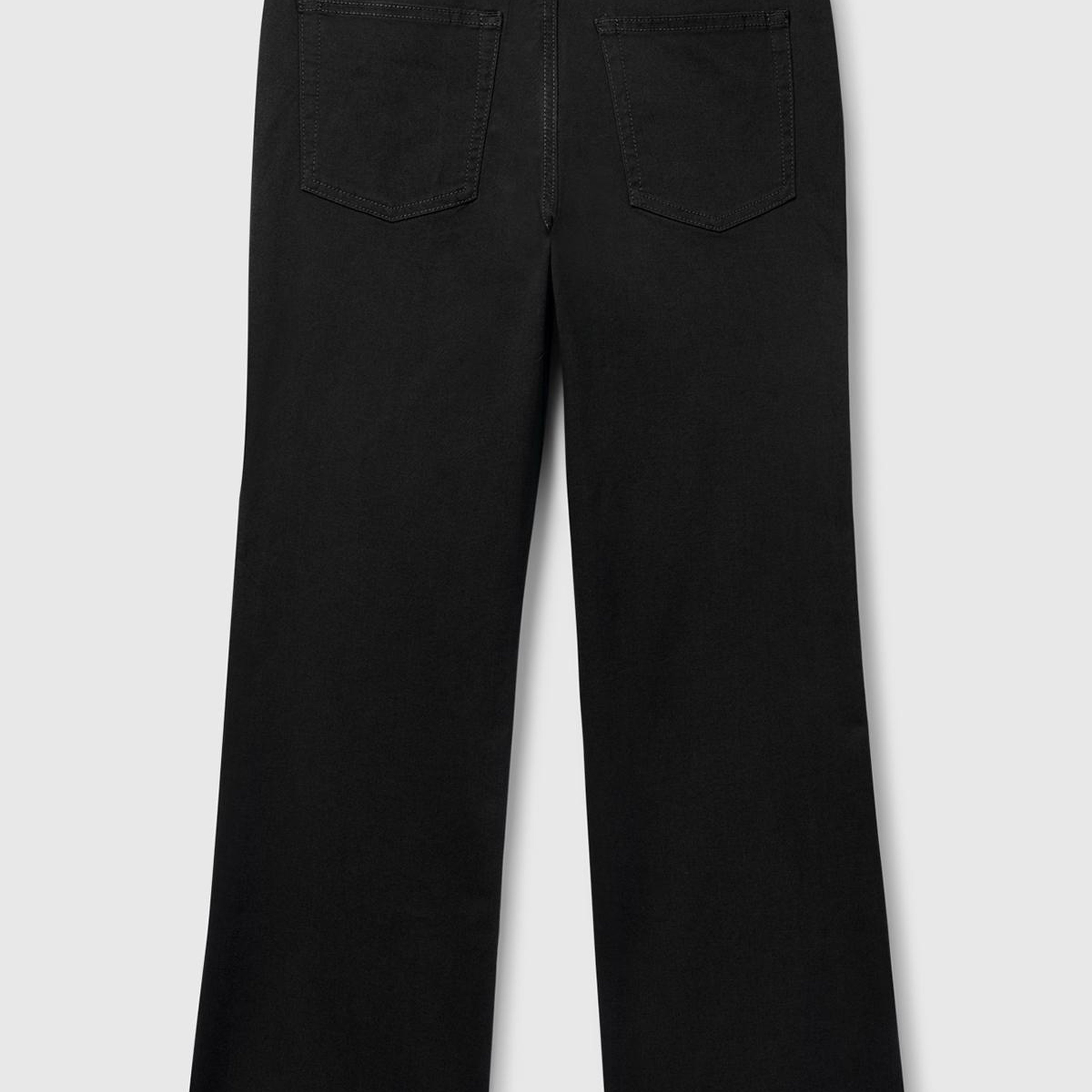 Kadın Siyah 5 Cepli Kısa Paça Denim Pantolon