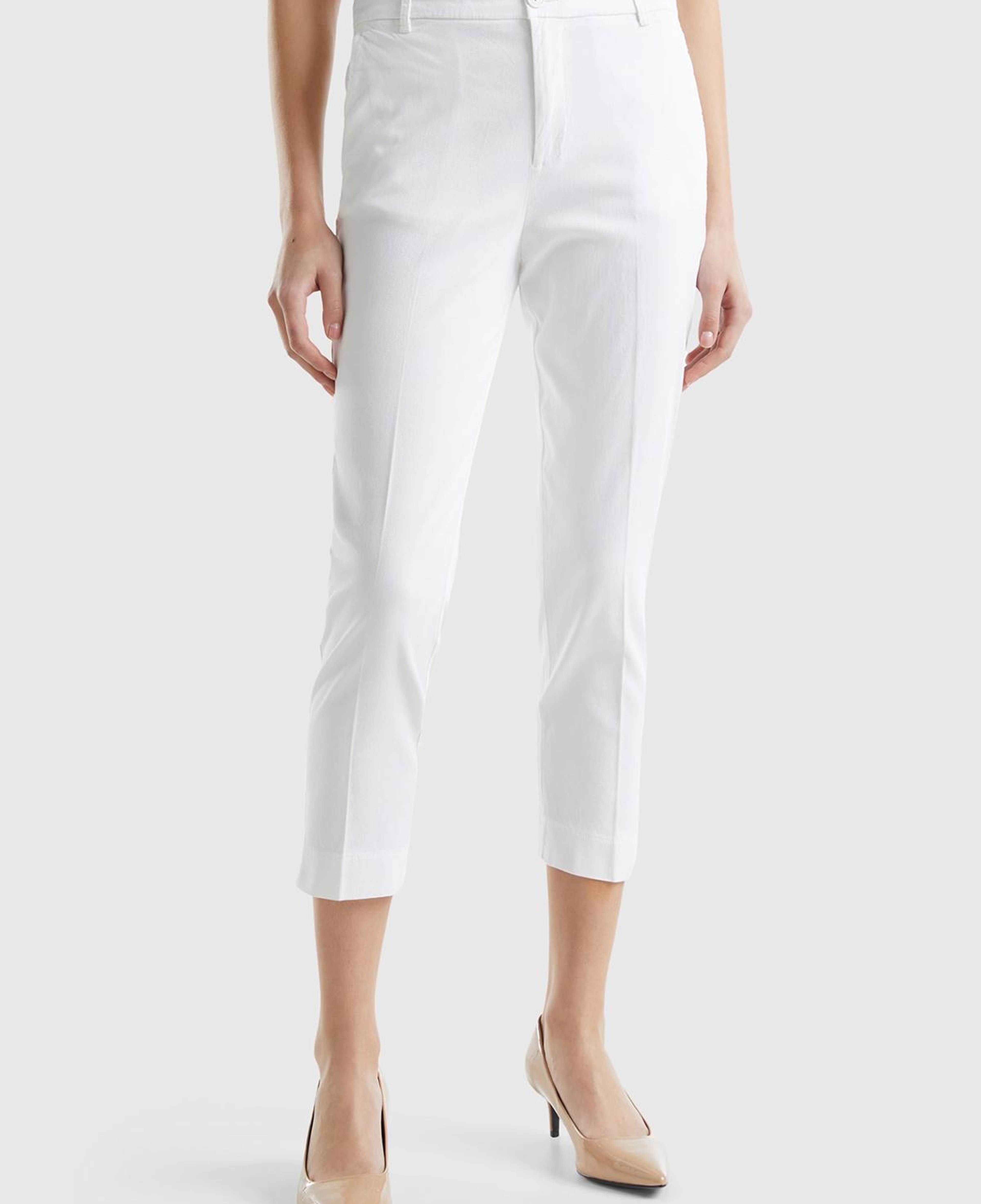 Kadın Beyaz Mevsimlik Chino