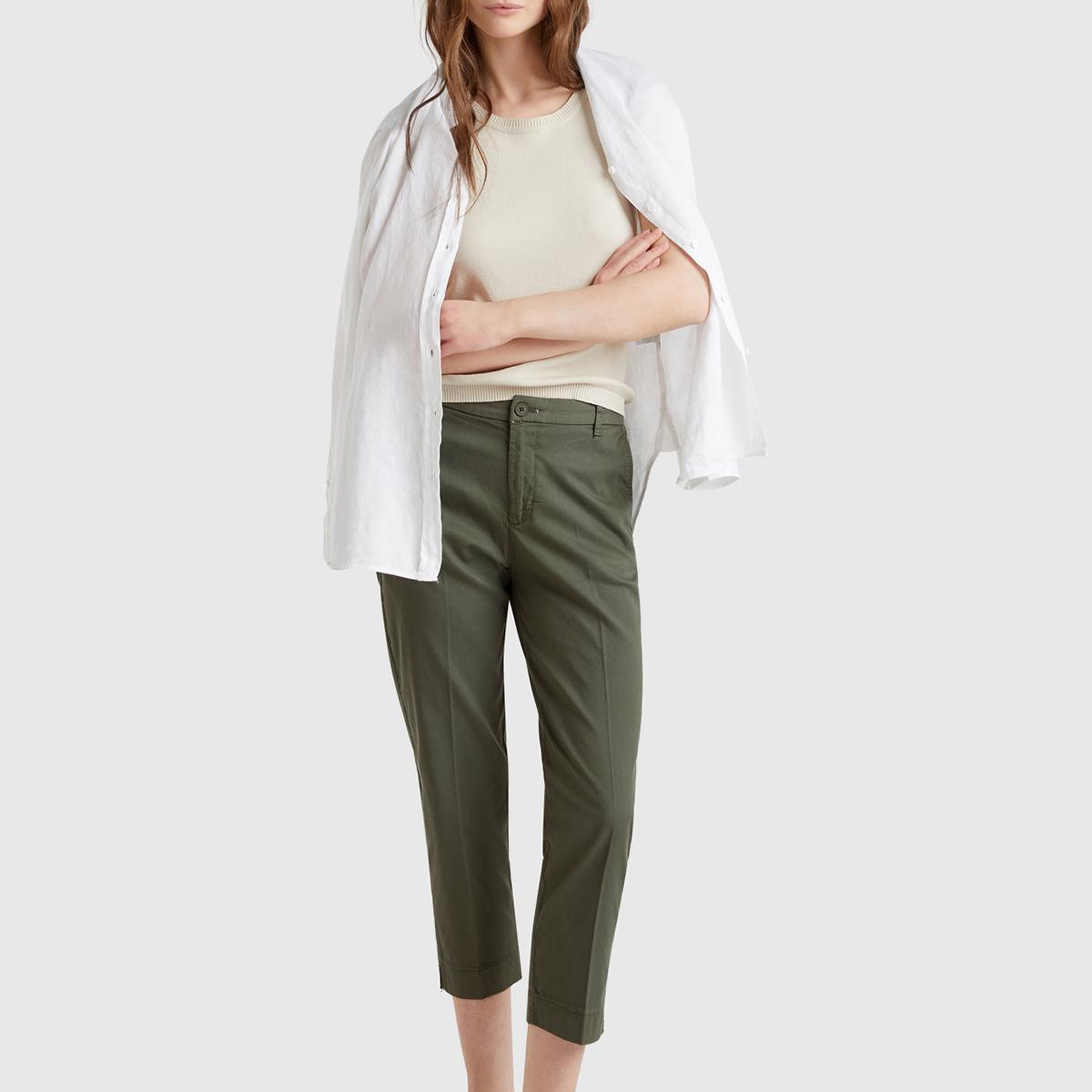 Kadın Haki Mevsimlik Chino