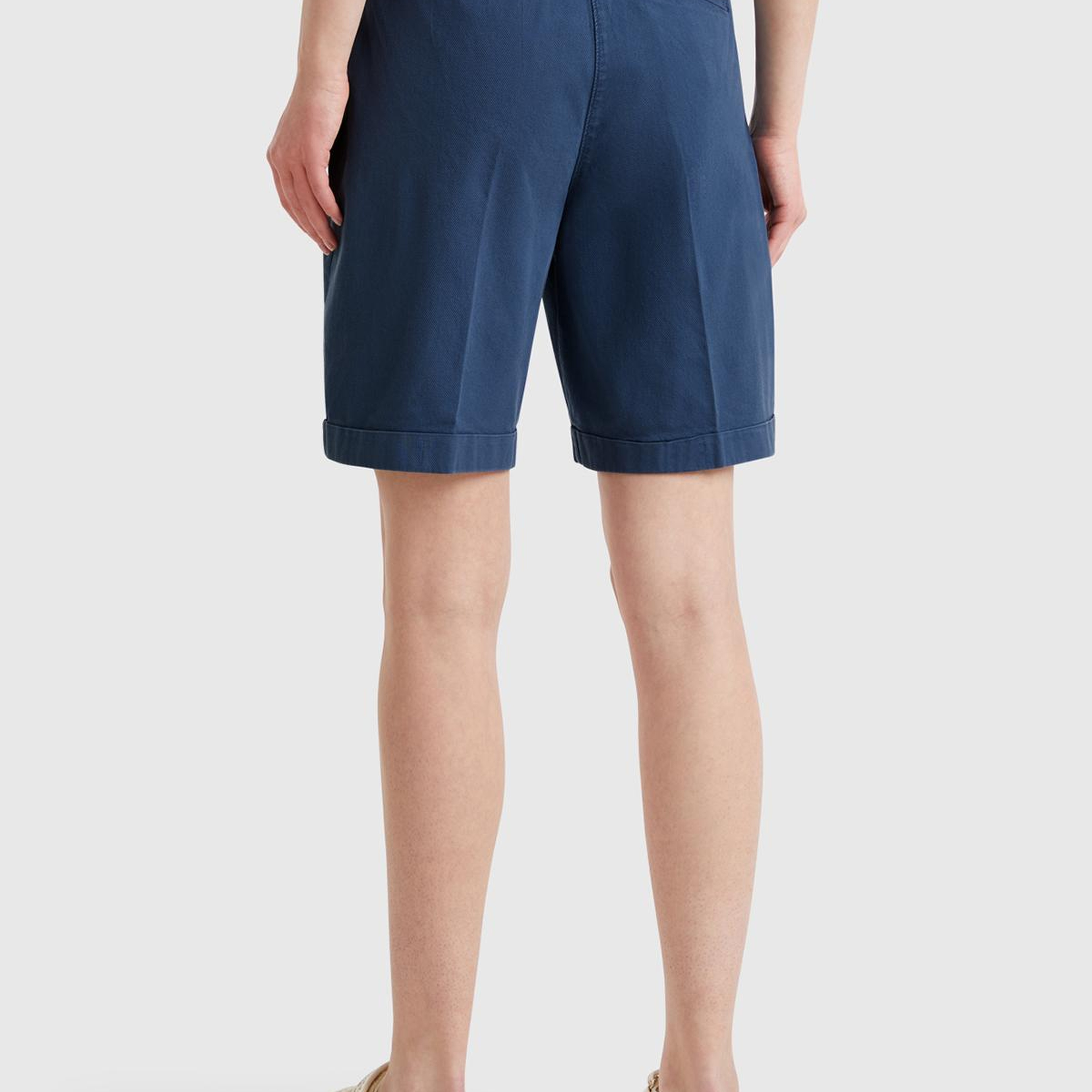 Kadın Denim Pamuk Karışımlı Önü Düğmeli Regular Fit Bermuda Şort