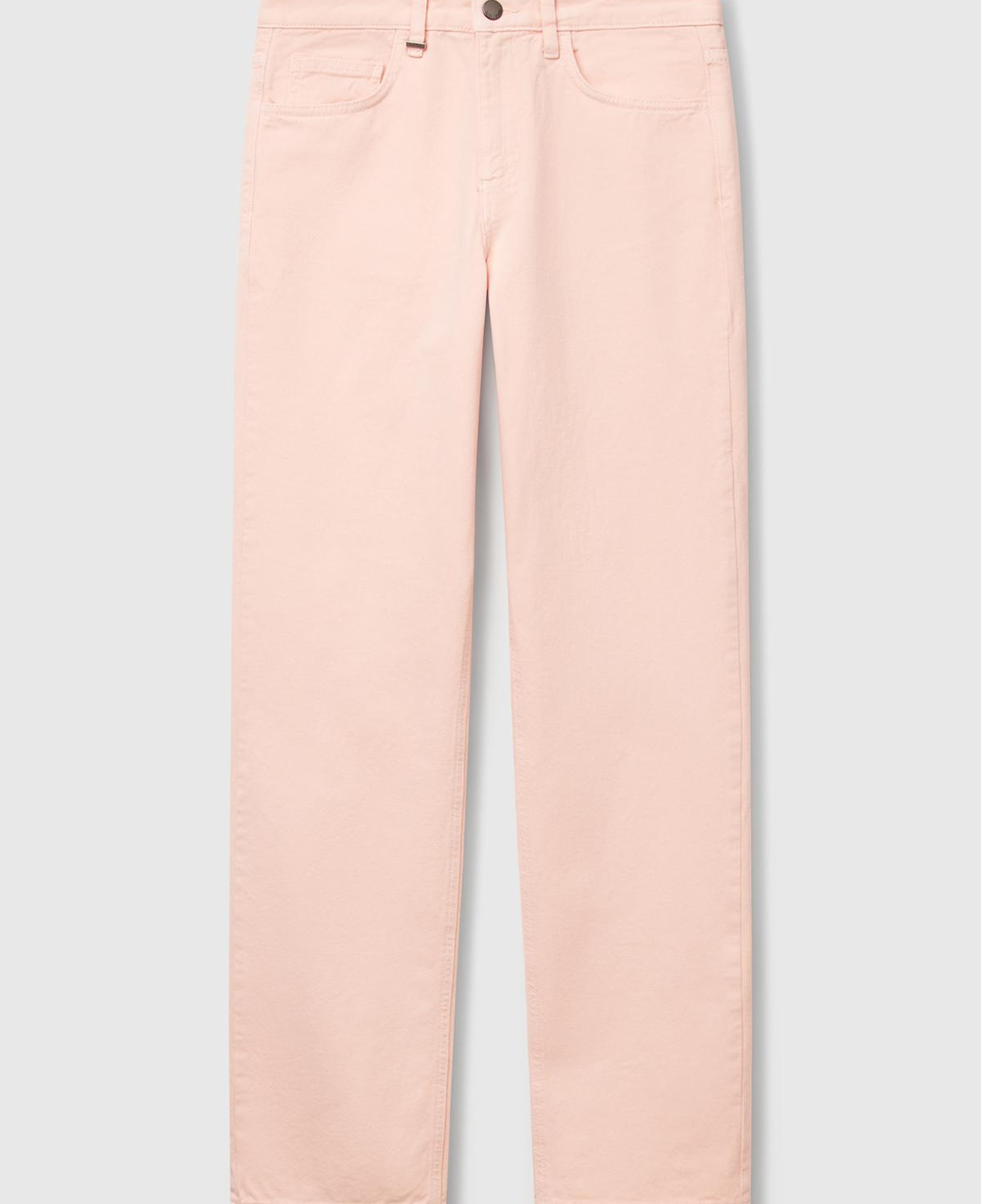 Kadın Pembe %100 Pamuk Normal Bel Regular Fit Denim Pantolon