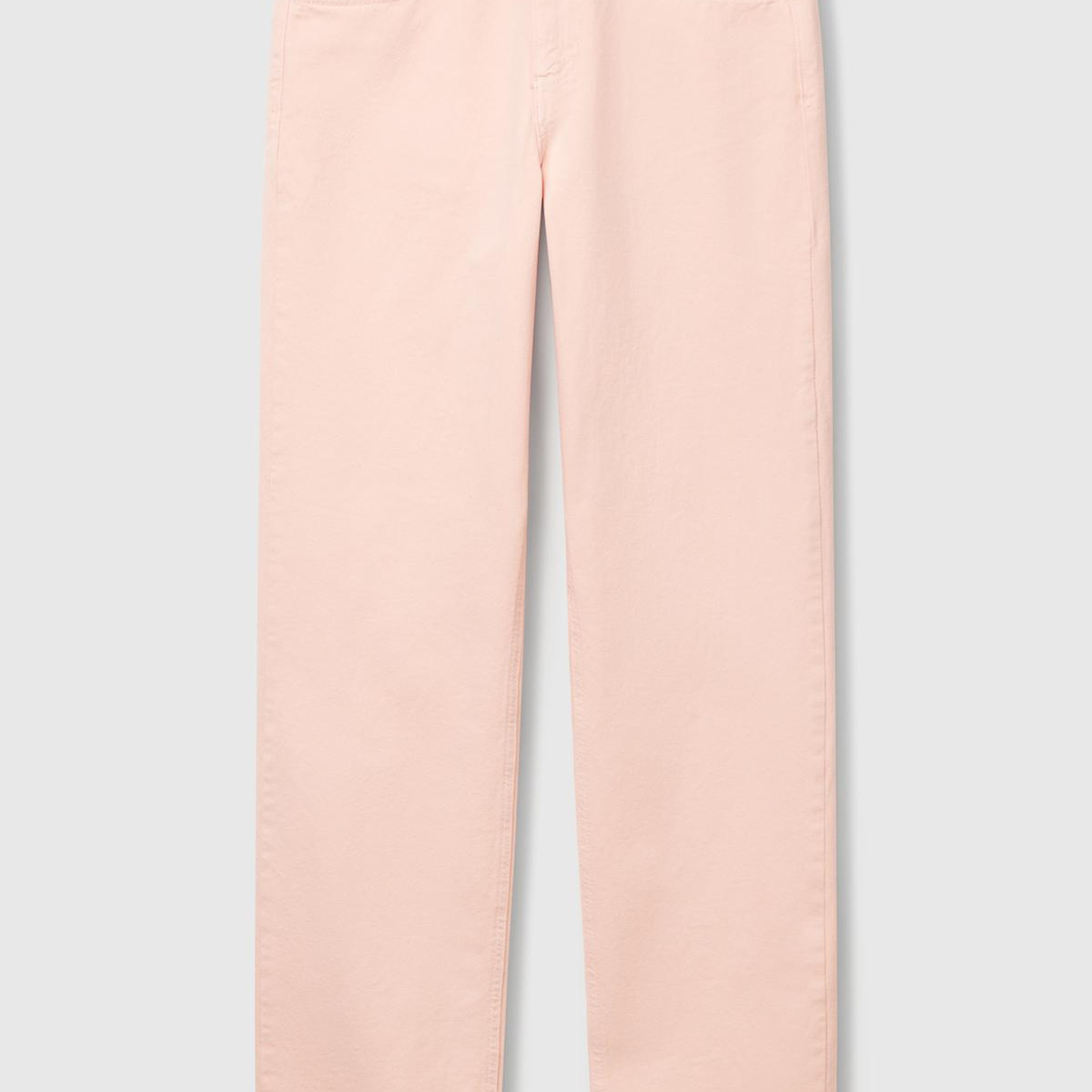 Kadın Pembe %100 Pamuk Normal Bel Regular Fit Denim Pantolon