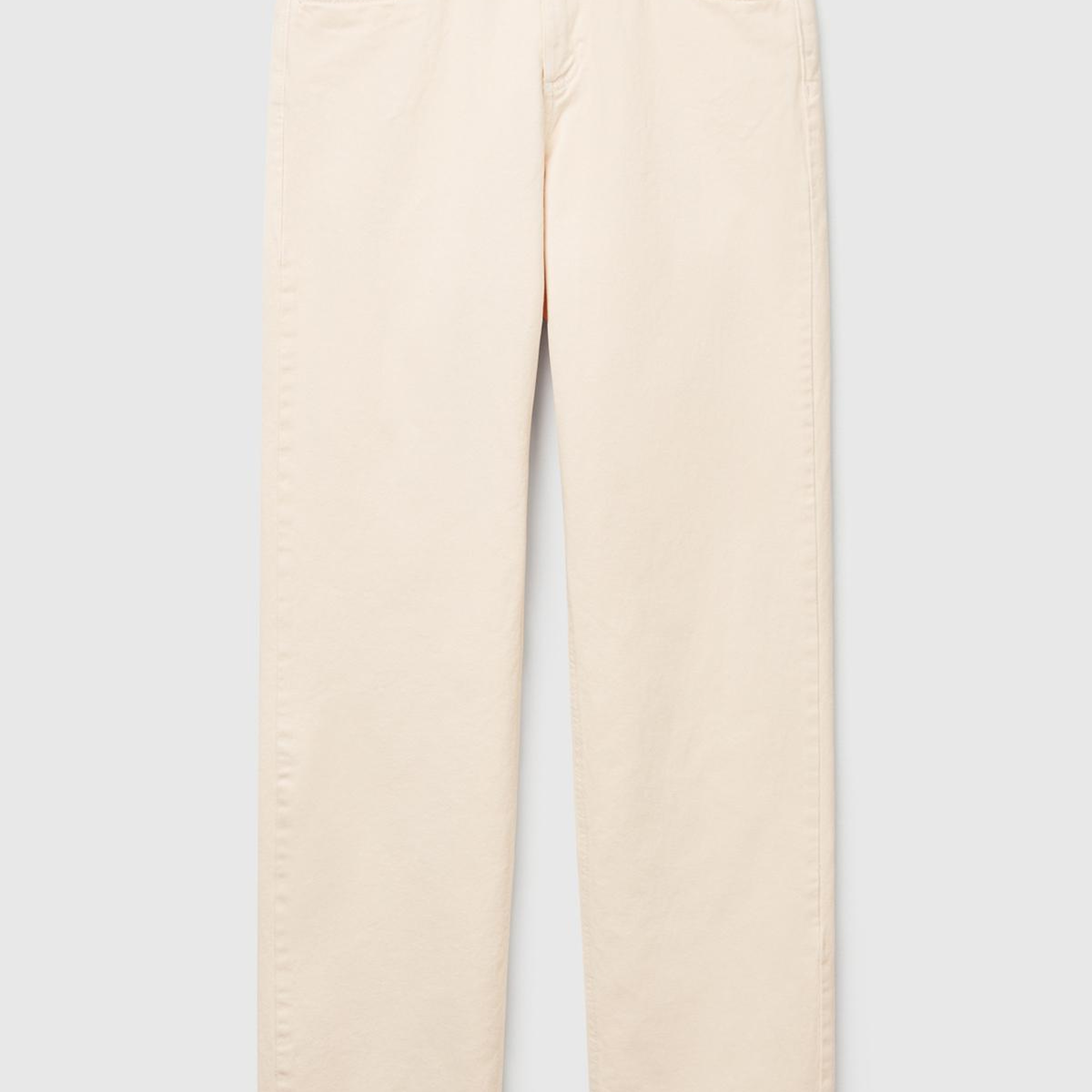 Kadın Krem %100 Pamuk Normal Bel Regular Fit Denim Pantolon