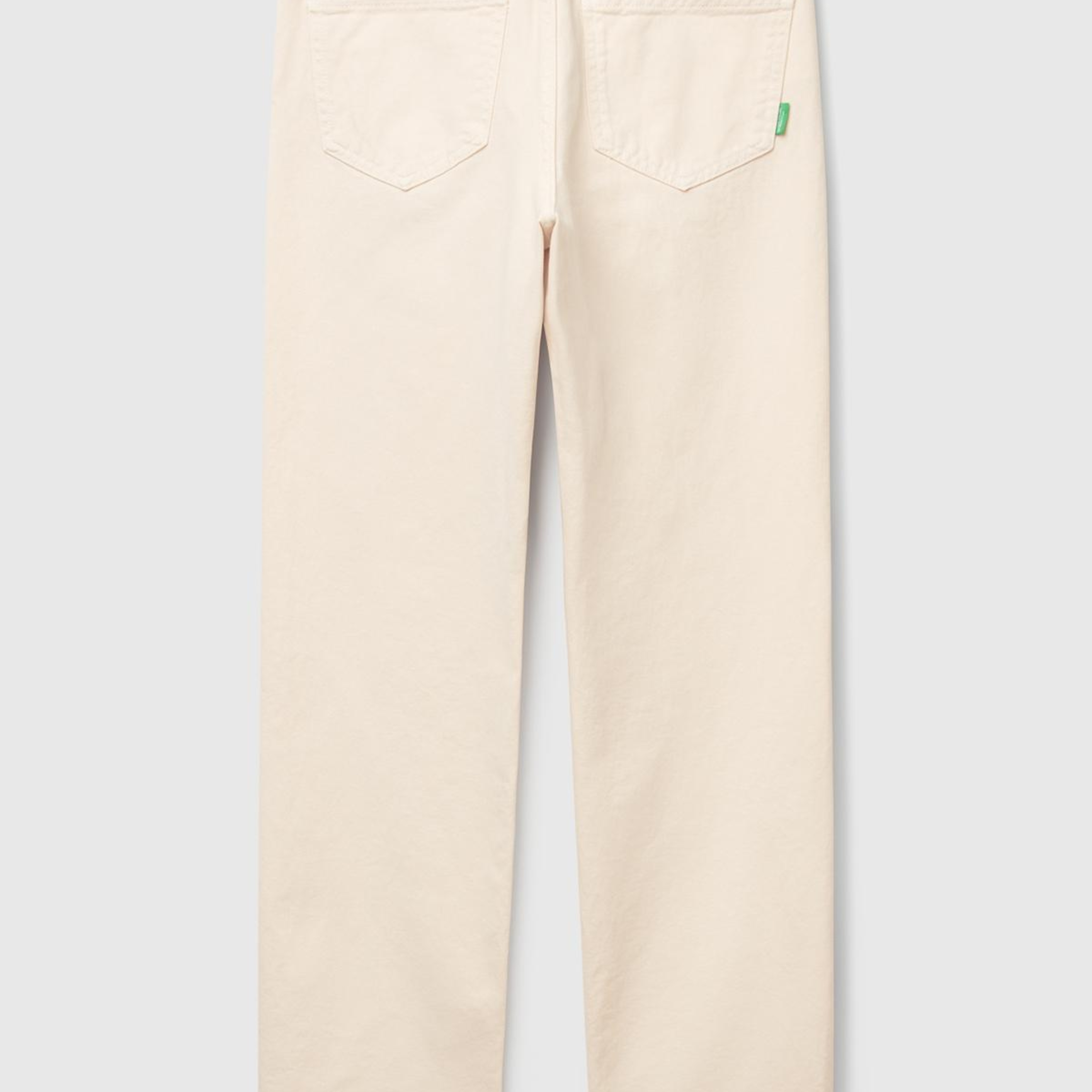 Kadın Krem %100 Pamuk Normal Bel Regular Fit Denim Pantolon