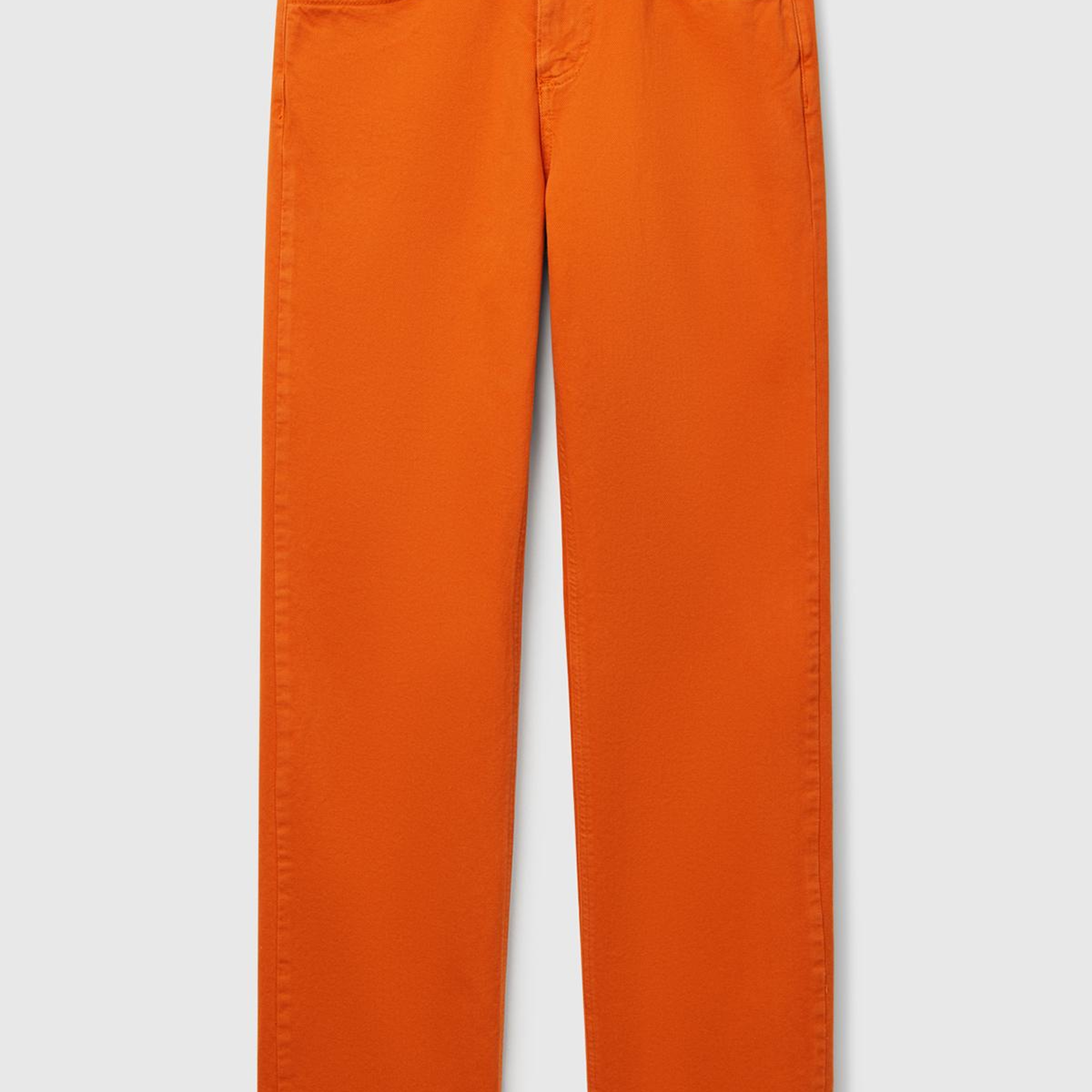 Kadın Turuncu %100 Pamuk Normal Bel Regular Fit Denim Pantolon