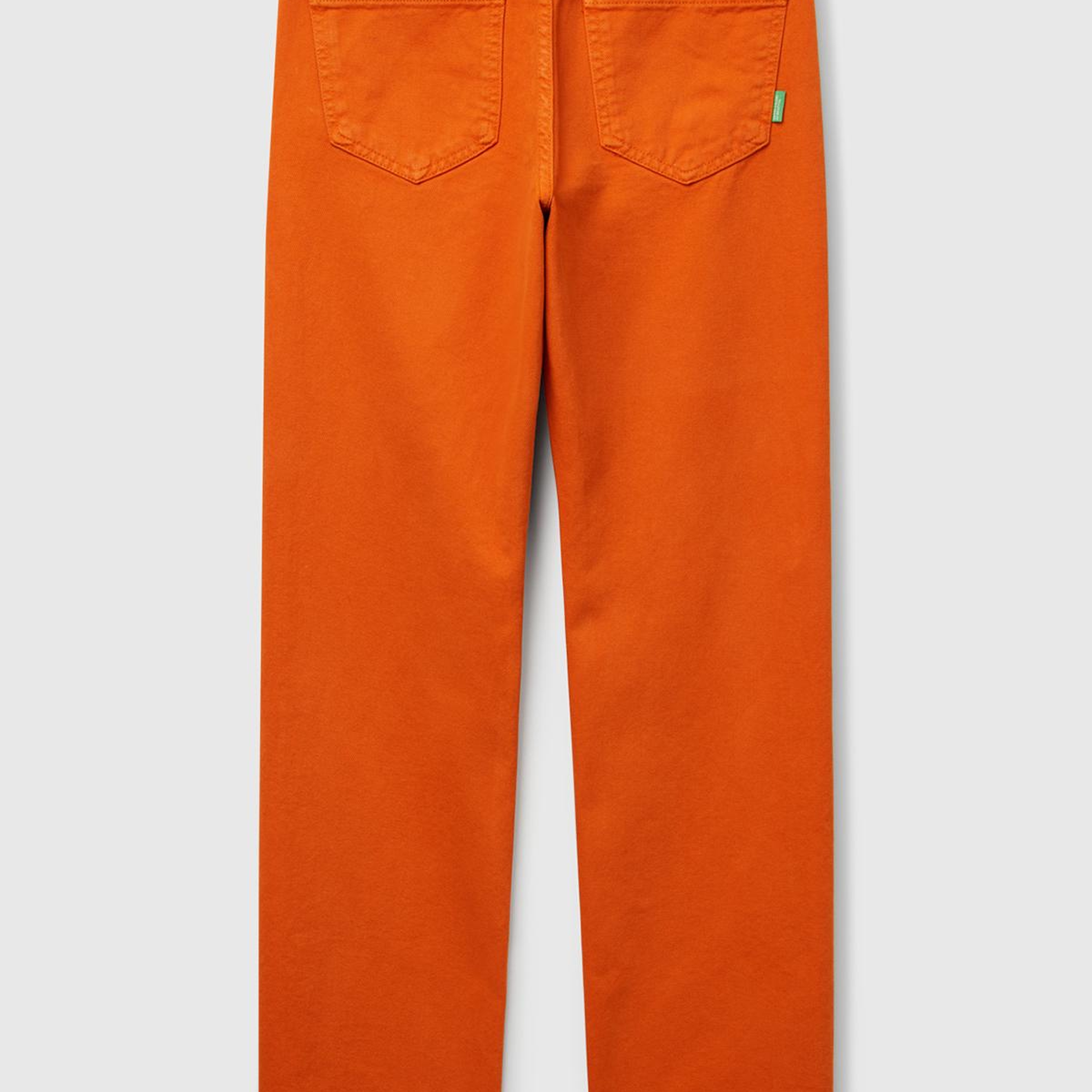 Kadın Turuncu %100 Pamuk Normal Bel Regular Fit Denim Pantolon