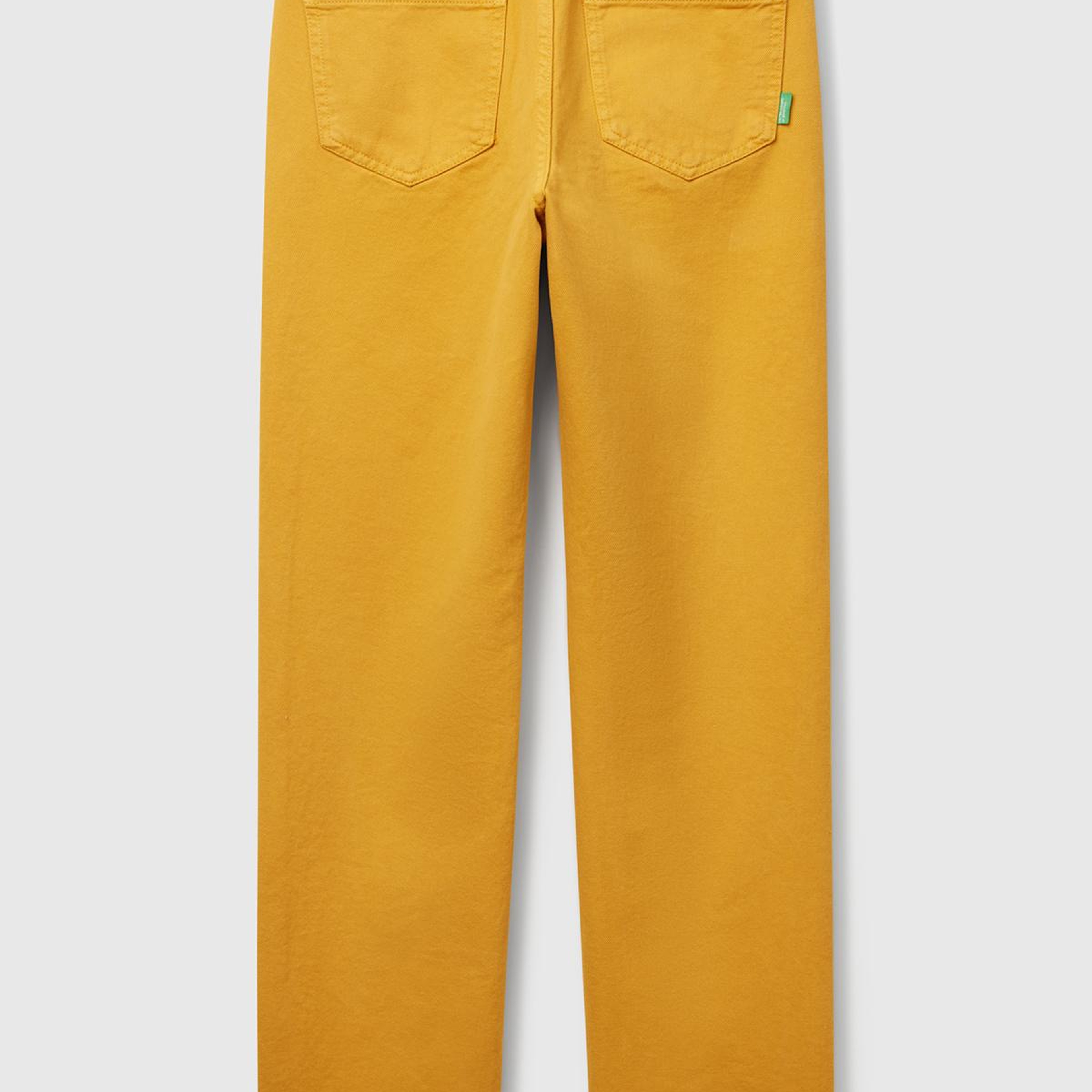 Kadın Sarı %100 Pamuk Normal Bel Regular Fit Denim Pantolon