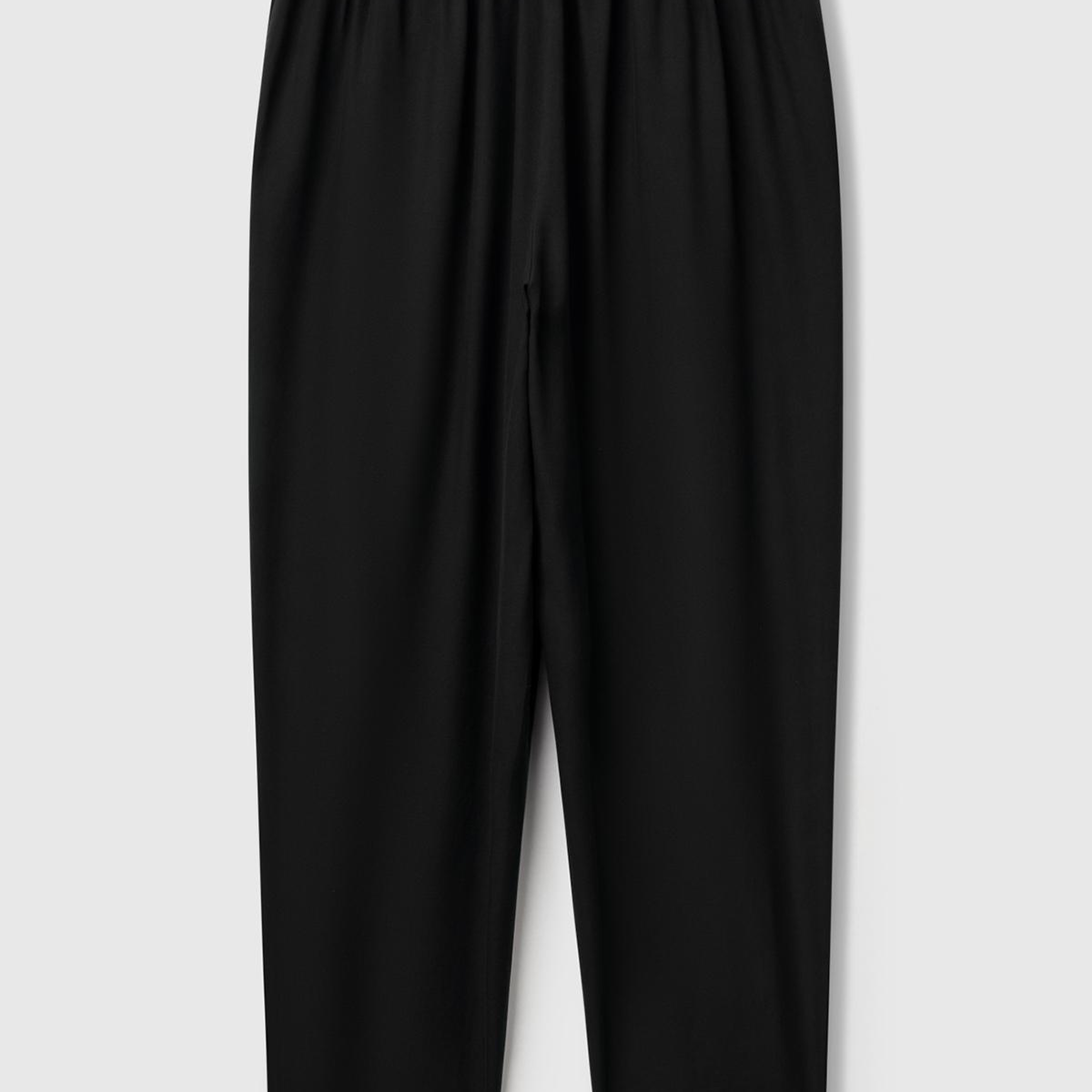 Kadın Siyah %100 Liyosel Beli Lastikli Balon Fit Pantolon