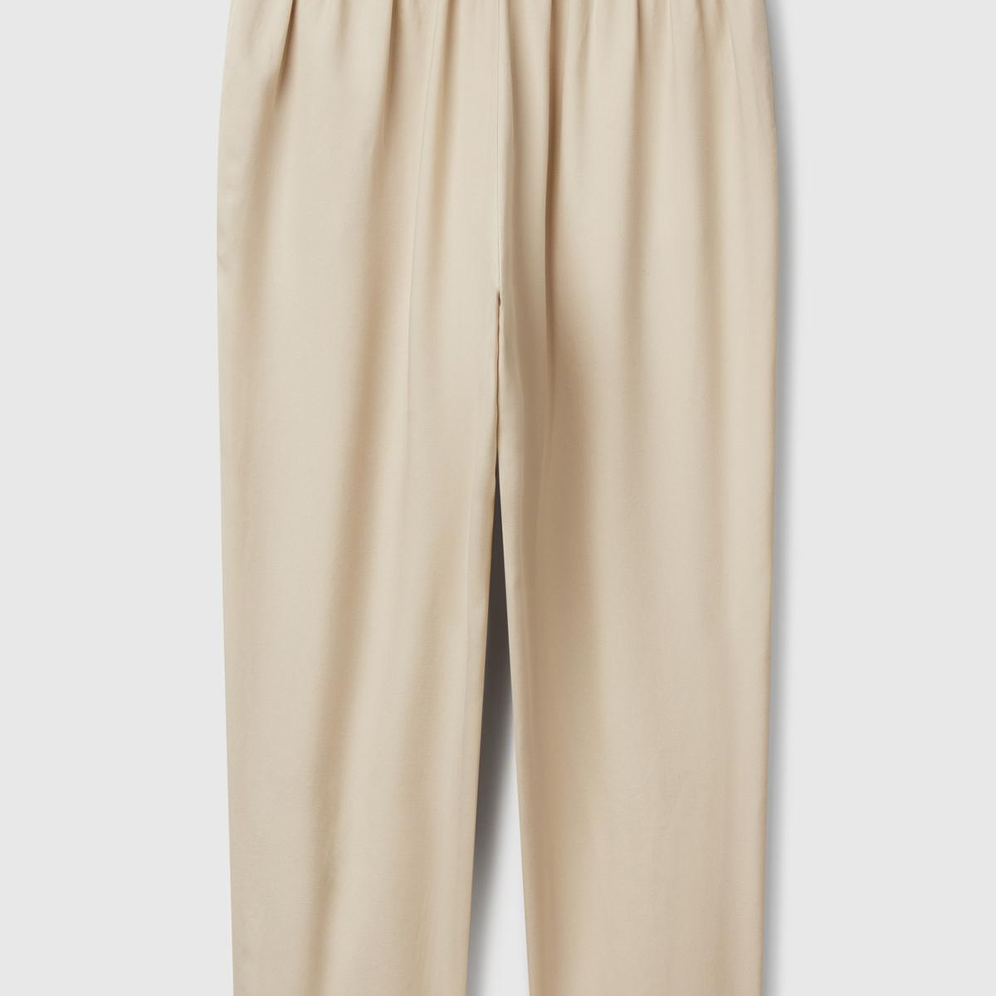 Kadın Taş Rengi %100 Liyosel Beli Lastikli Balon Fit Pantolon