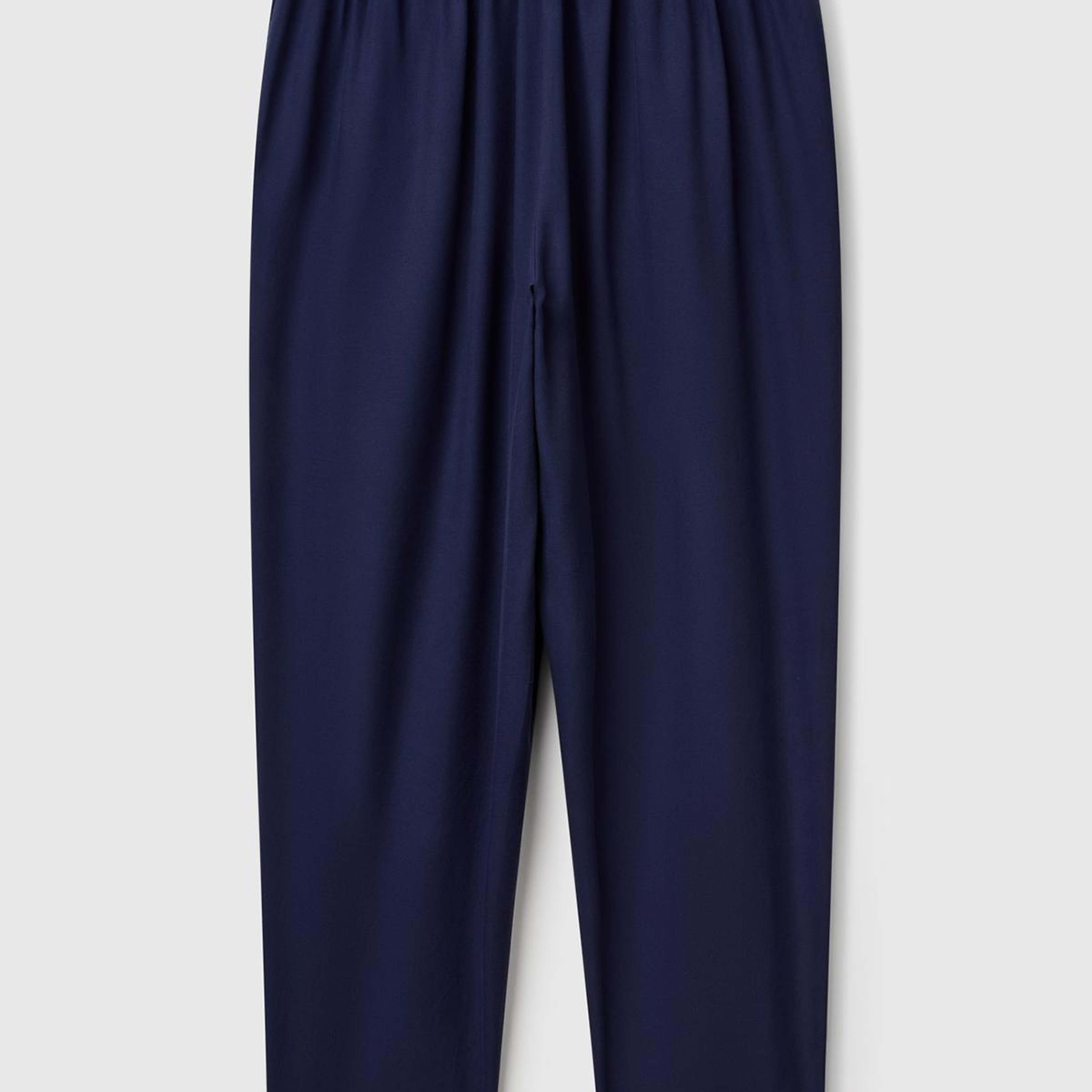 Kadın Lacivert %100 Liyosel Beli Lastikli Balon Fit Pantolon