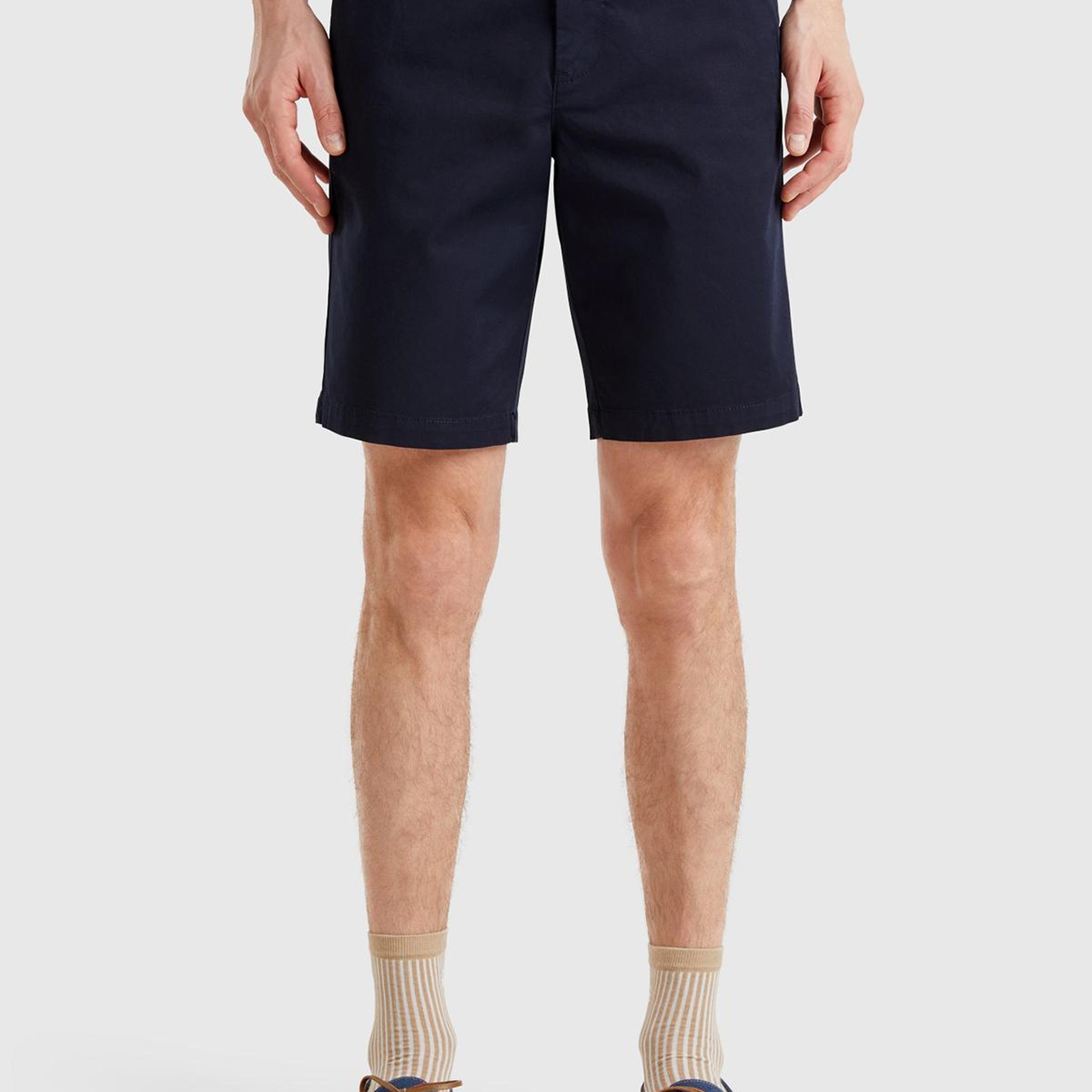 Erkek Lacivert Chino Bermuda