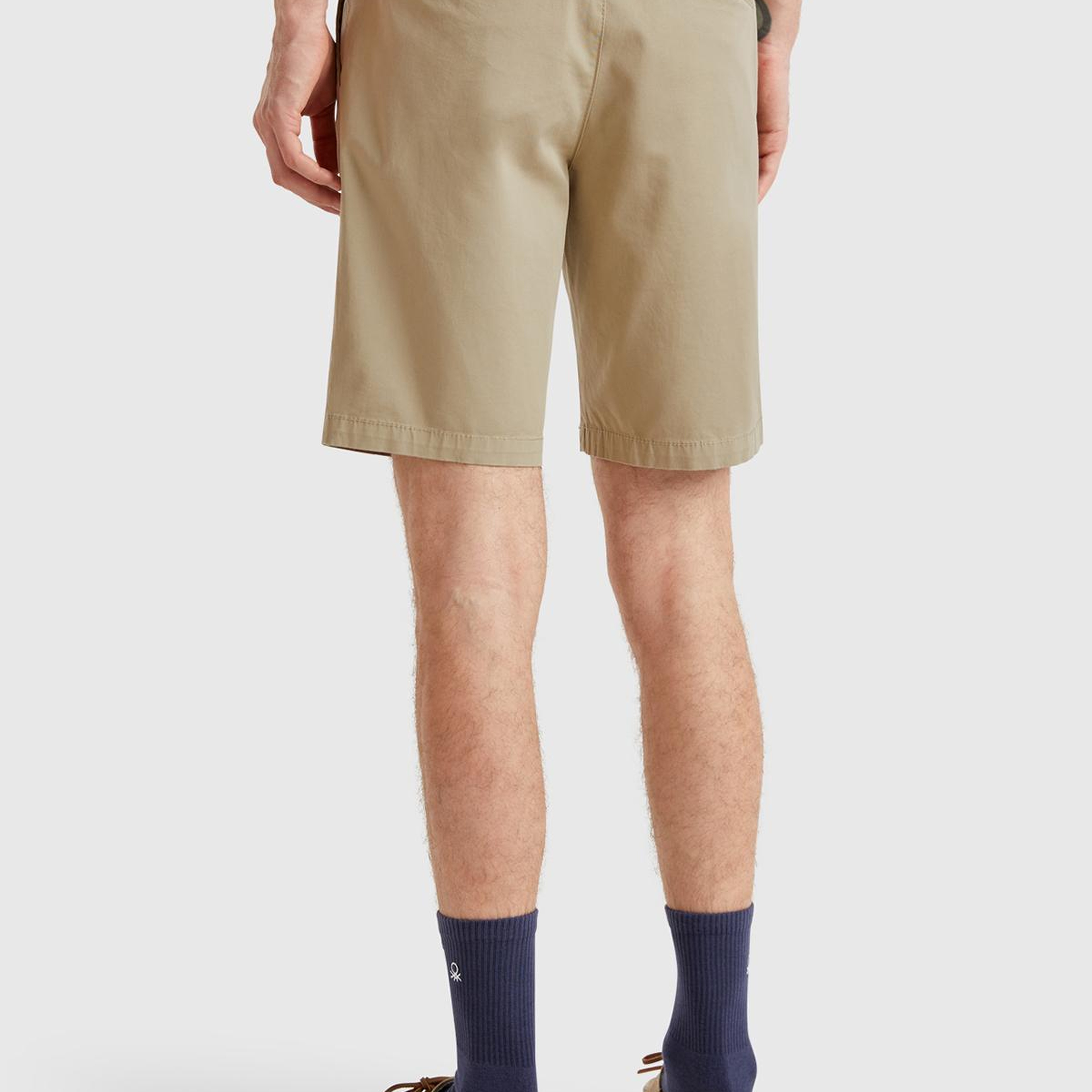 Erkek Haki Chino Bermuda