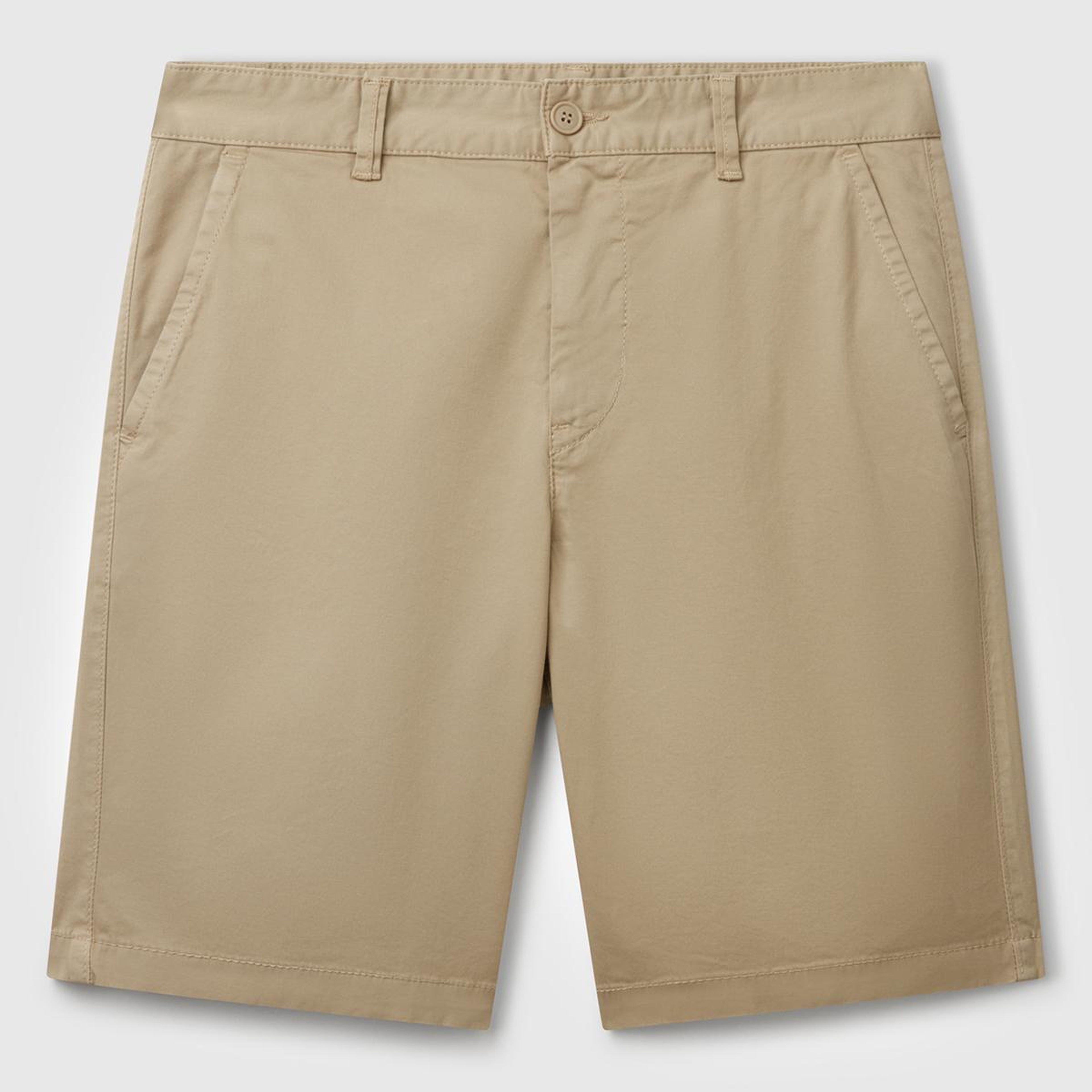 Erkek Haki Chino Bermuda