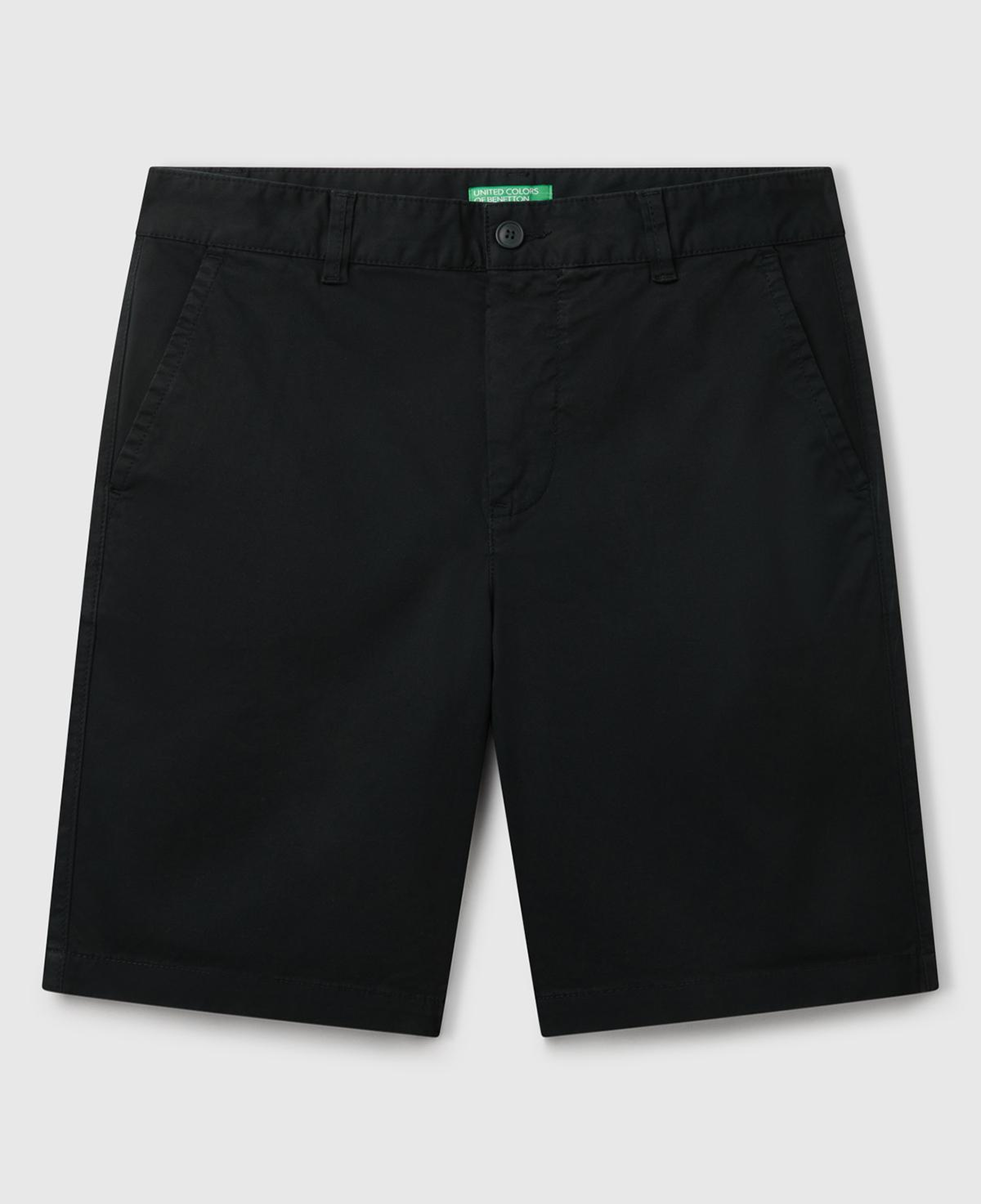 Erkek Siyah Chino Bermuda