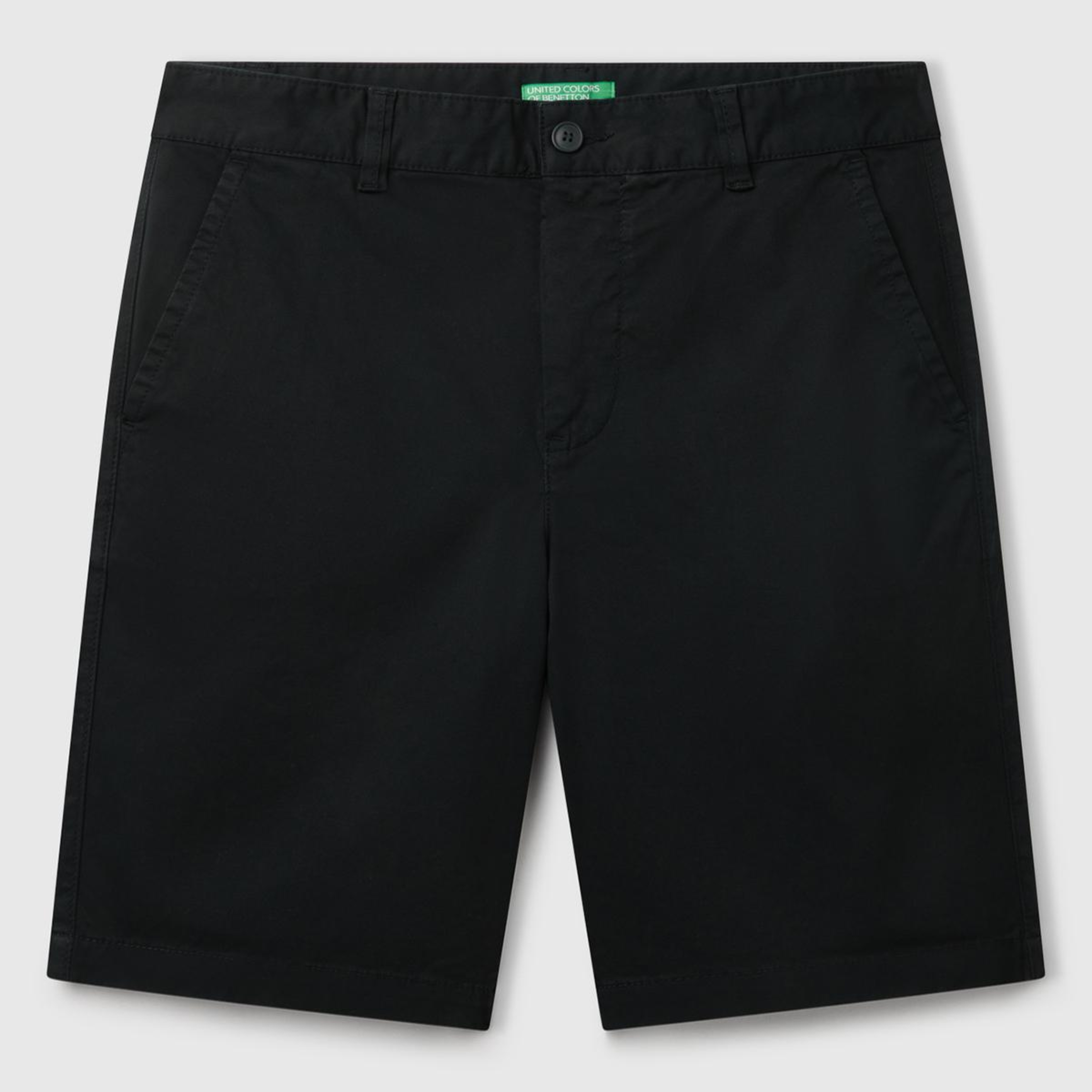 Erkek Siyah Chino Bermuda