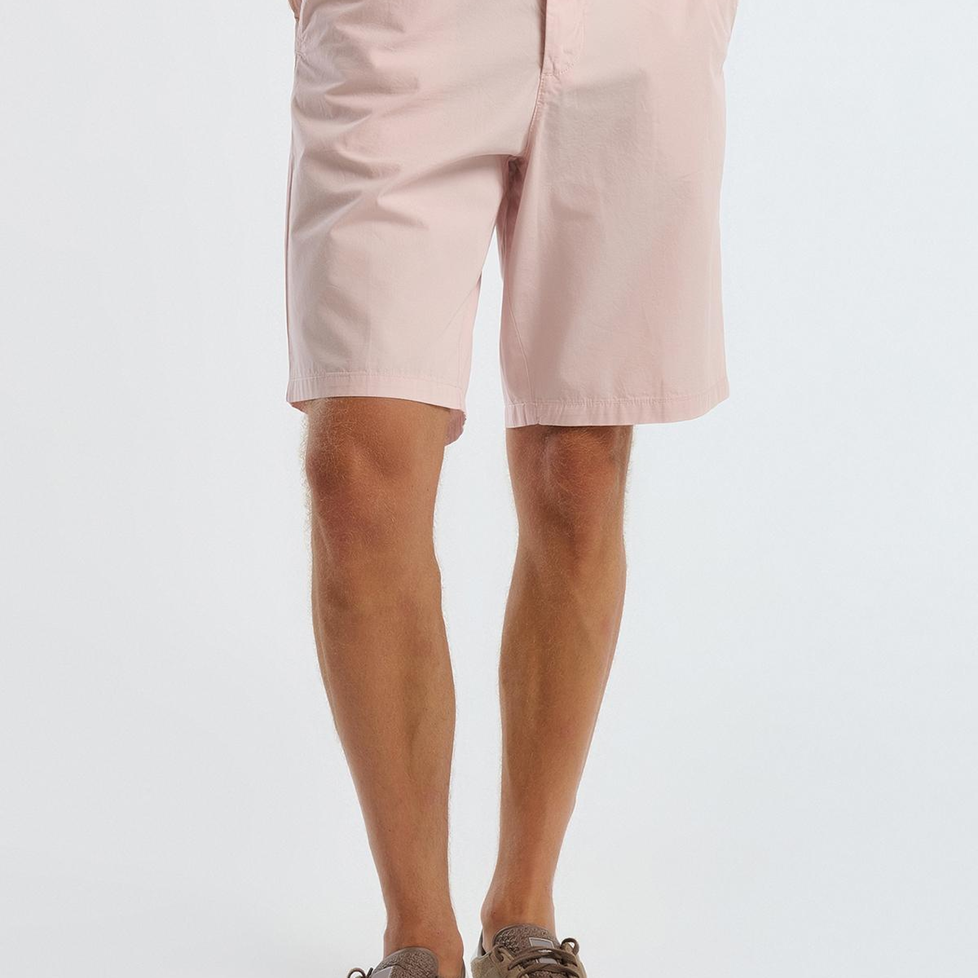 Erkek Pembe %100 Koton Paraşüt Kumaş Bermuda Şort