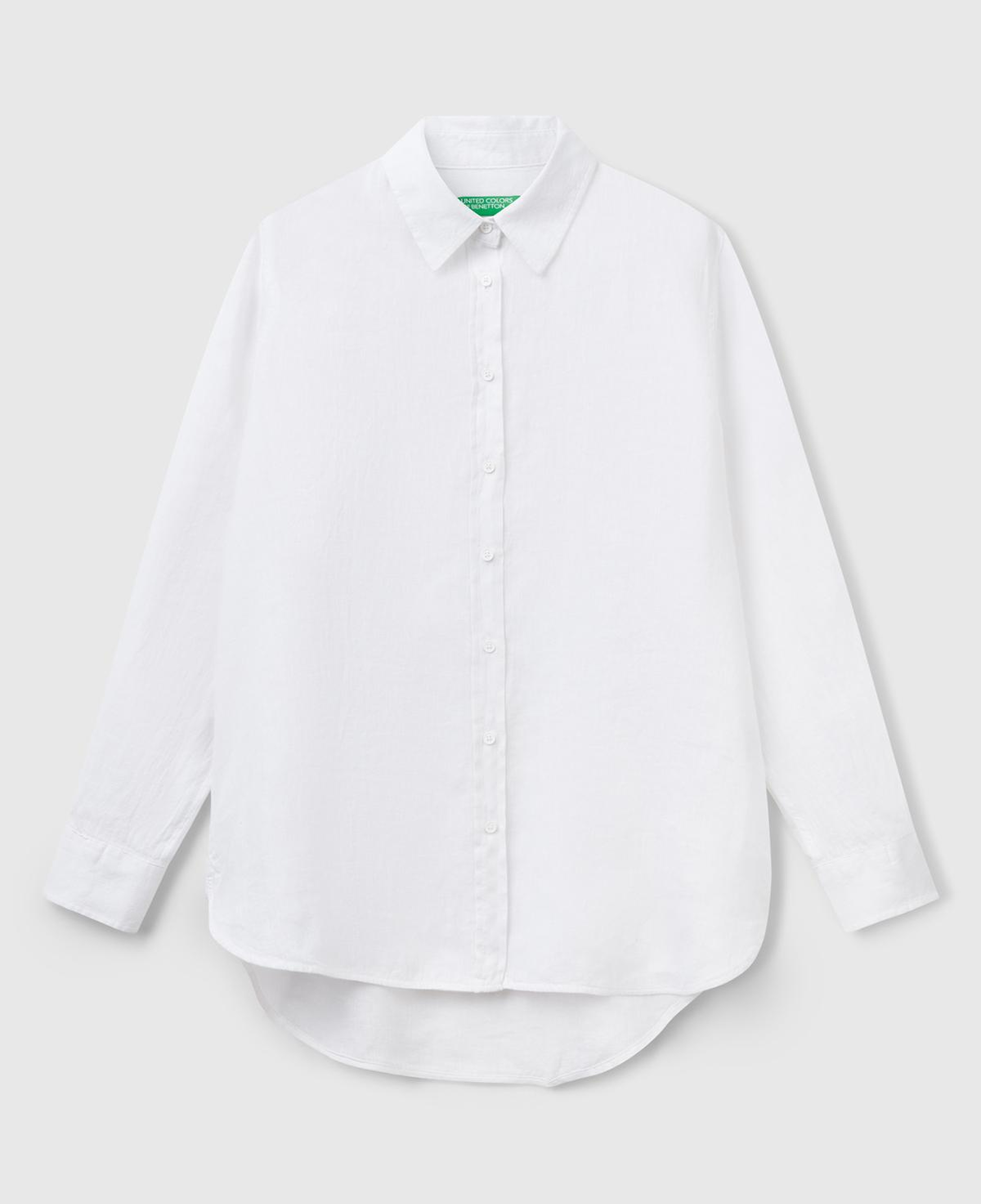 Kadın Beyaz %100 Keten Gömlek