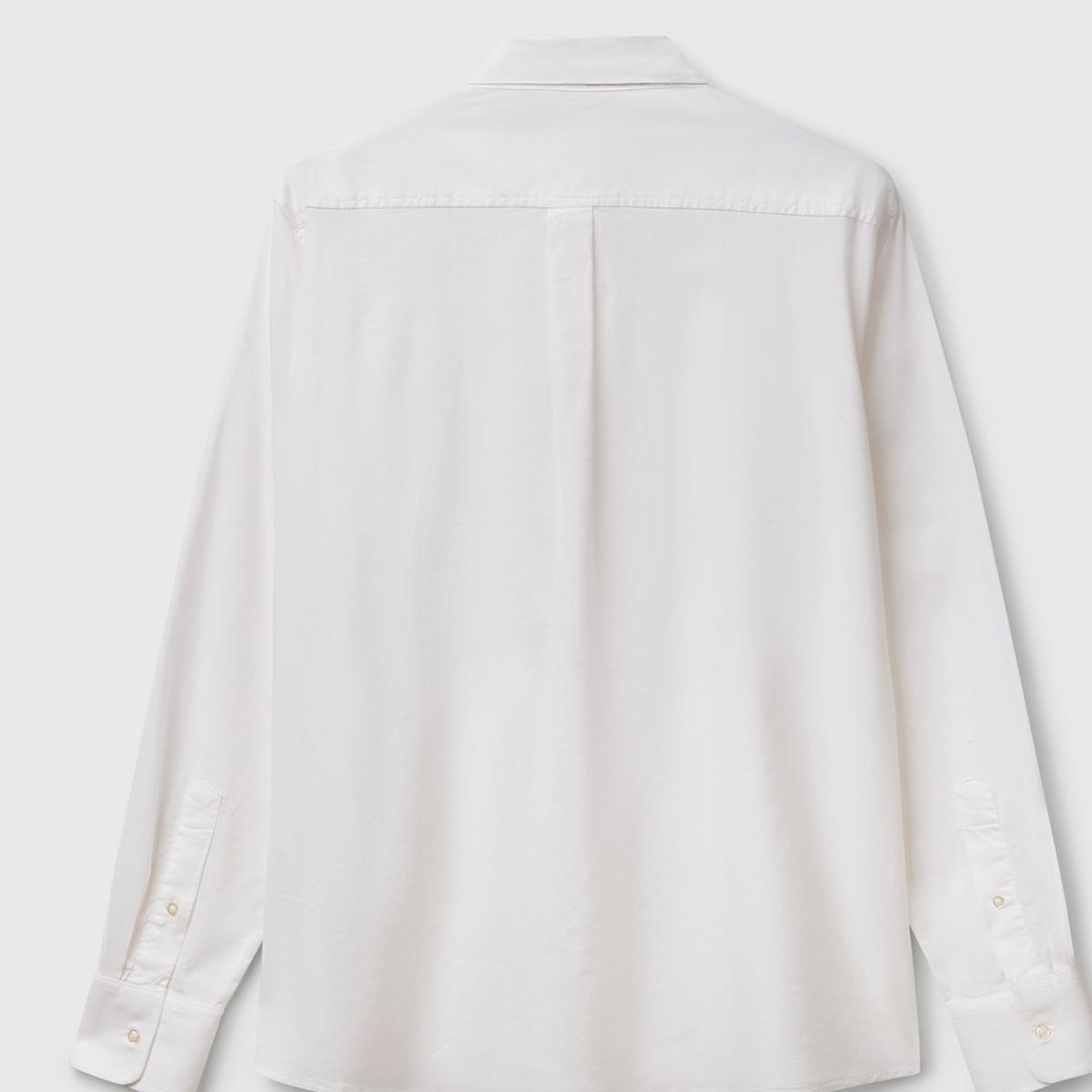 Erkek Beyaz Viskoz Karışımlı Slim Fit Gömlek