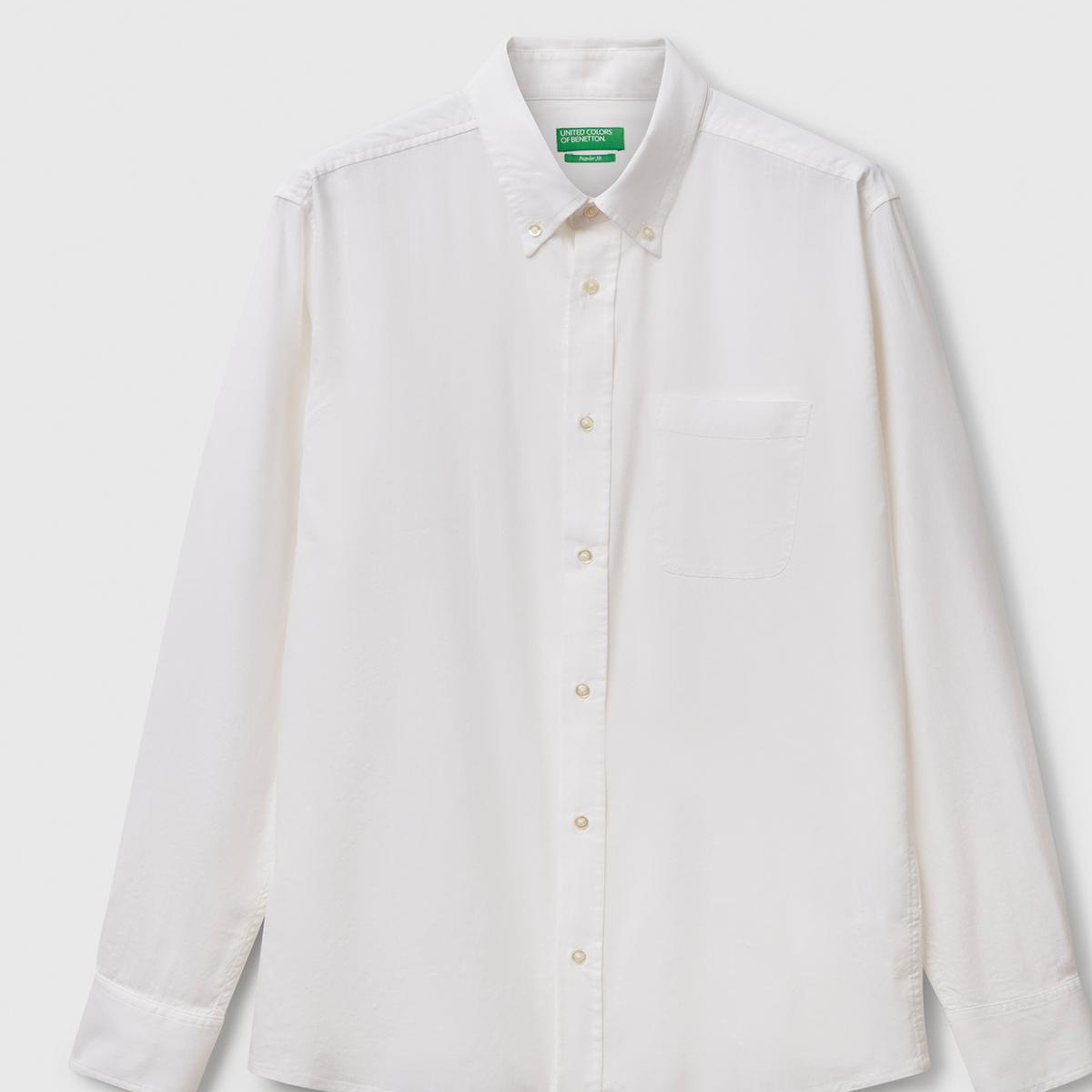 Erkek Beyaz Viskoz Karışımlı Slim Fit Gömlek