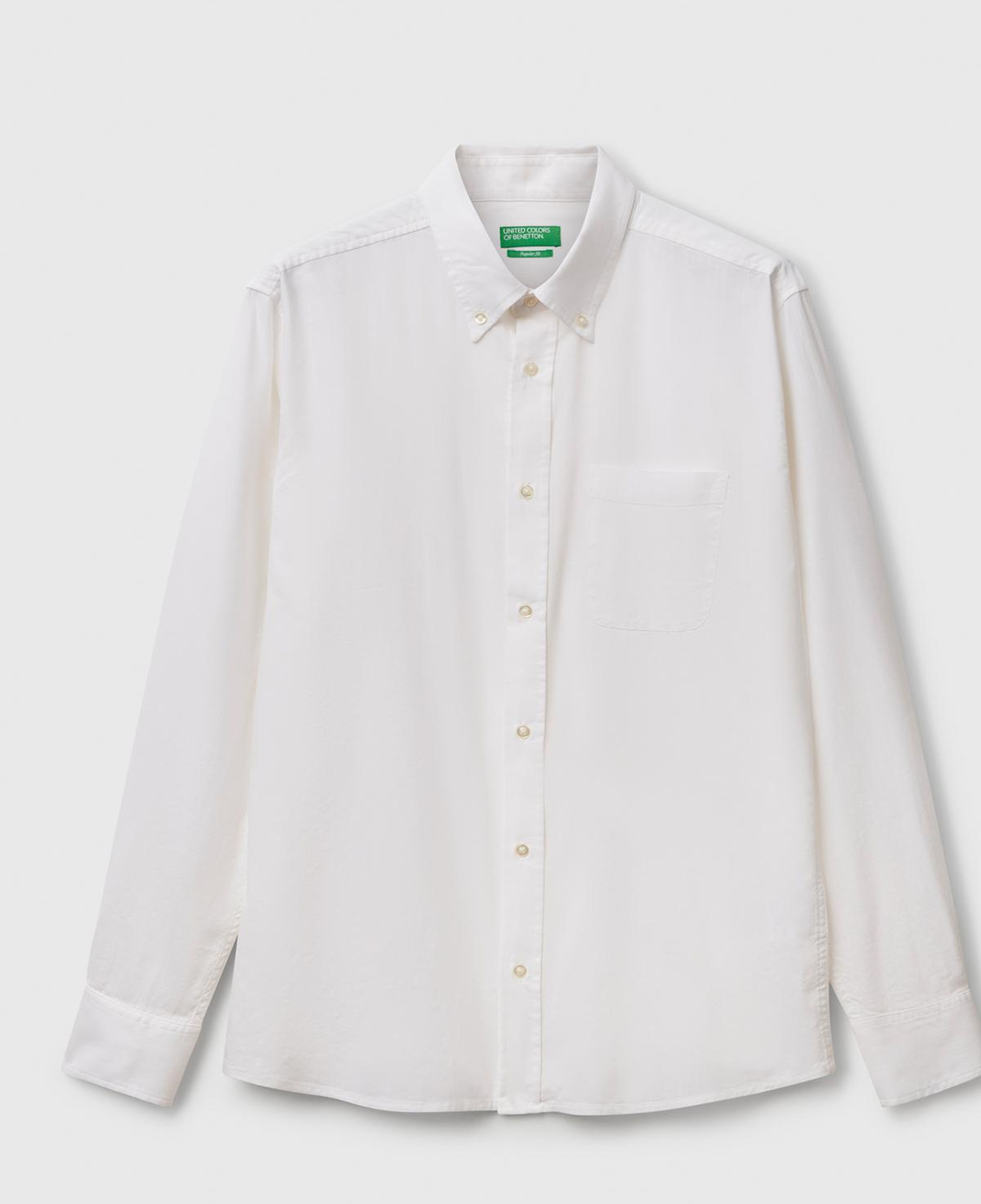 Erkek Beyaz Viskoz Karışımlı Slim Fit Gömlek