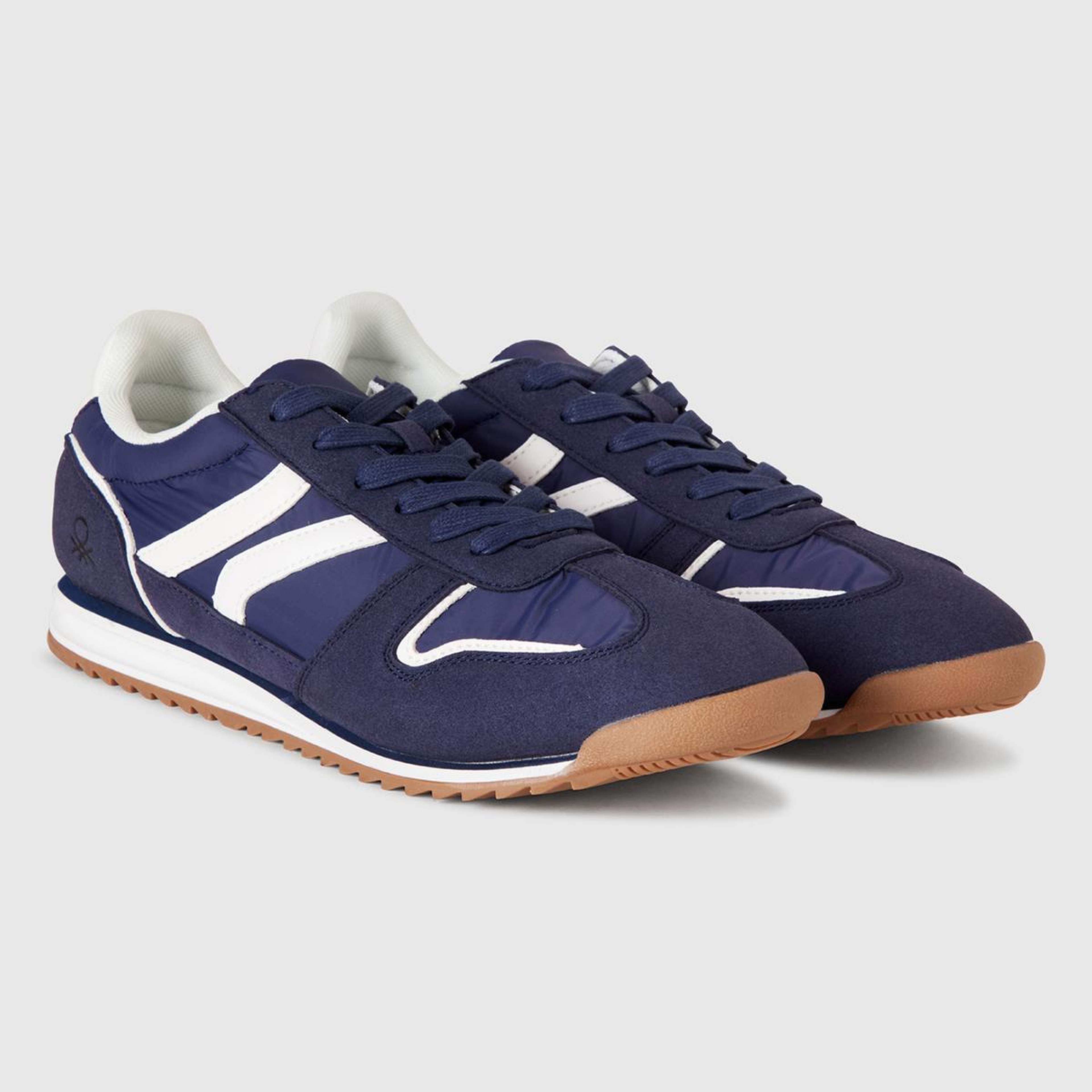 Erkek Lavanta Mavisi Süet Görünümlü Yanı Logo Detaylı Bağcıklı Sneaker