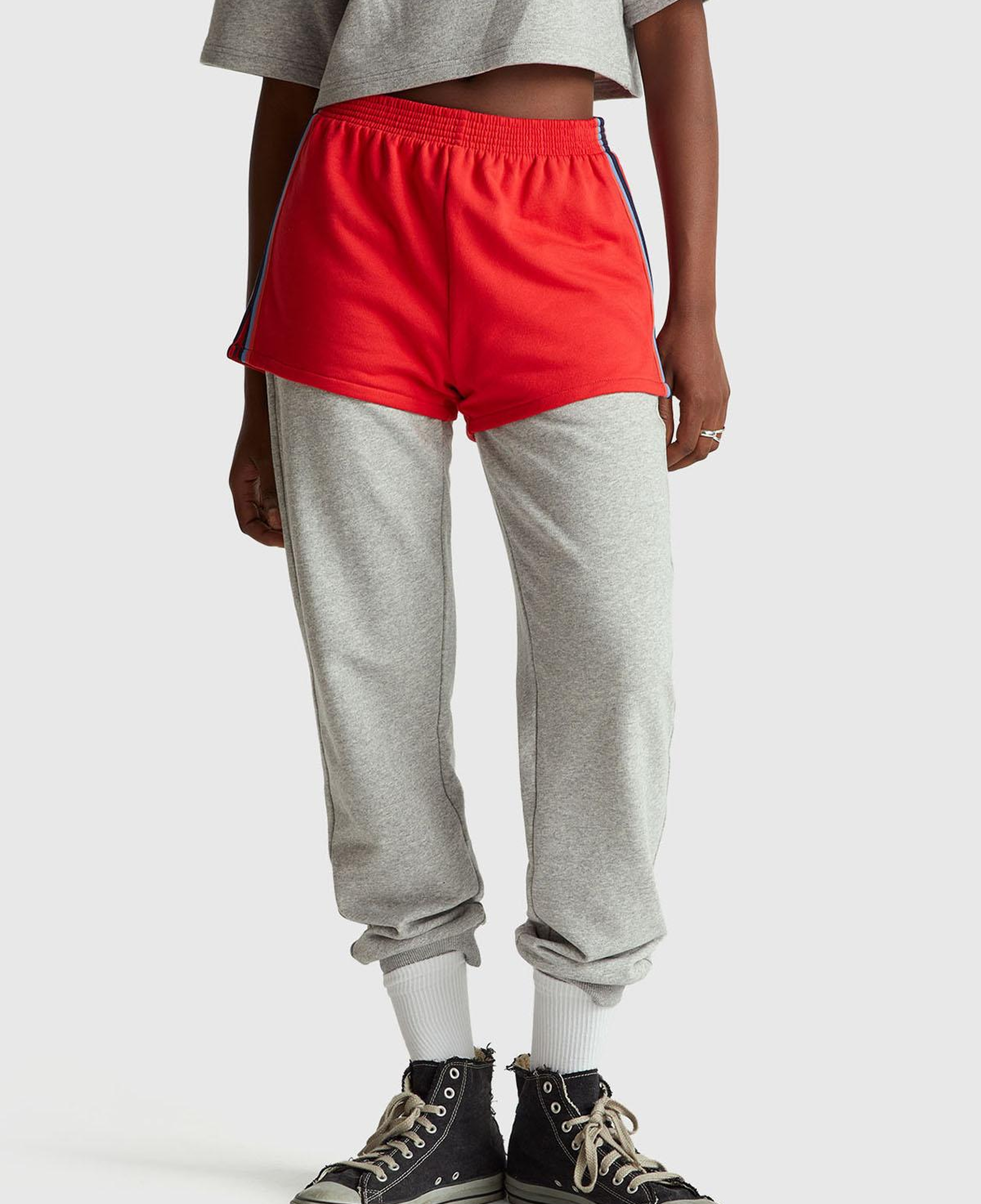 Kadın Kırmızı  %100 Pamuk Rahat Kalıp Stranger Things Sweat Şort