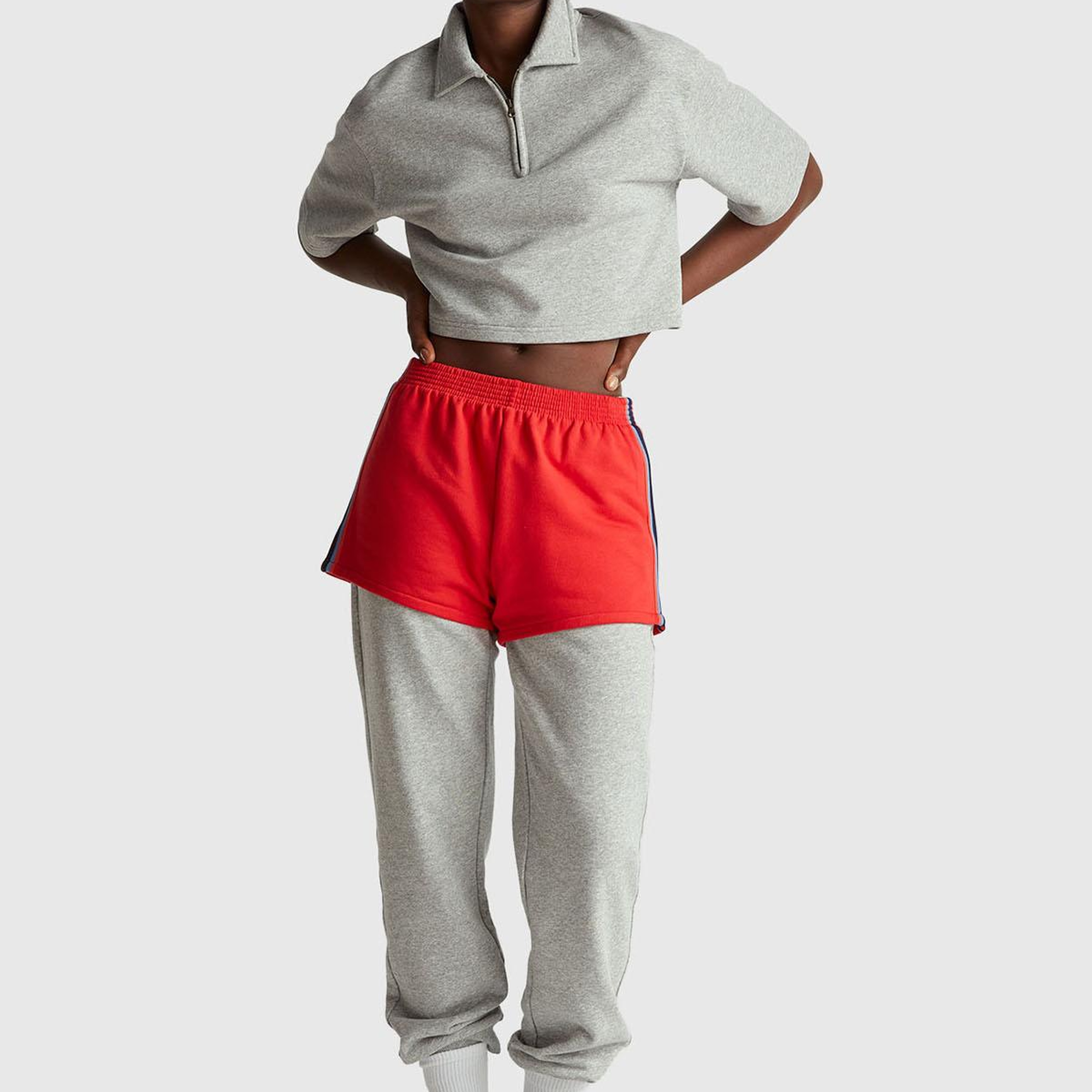 Kadın Kırmızı  %100 Pamuk Rahat Kalıp Stranger Things Sweat Şort