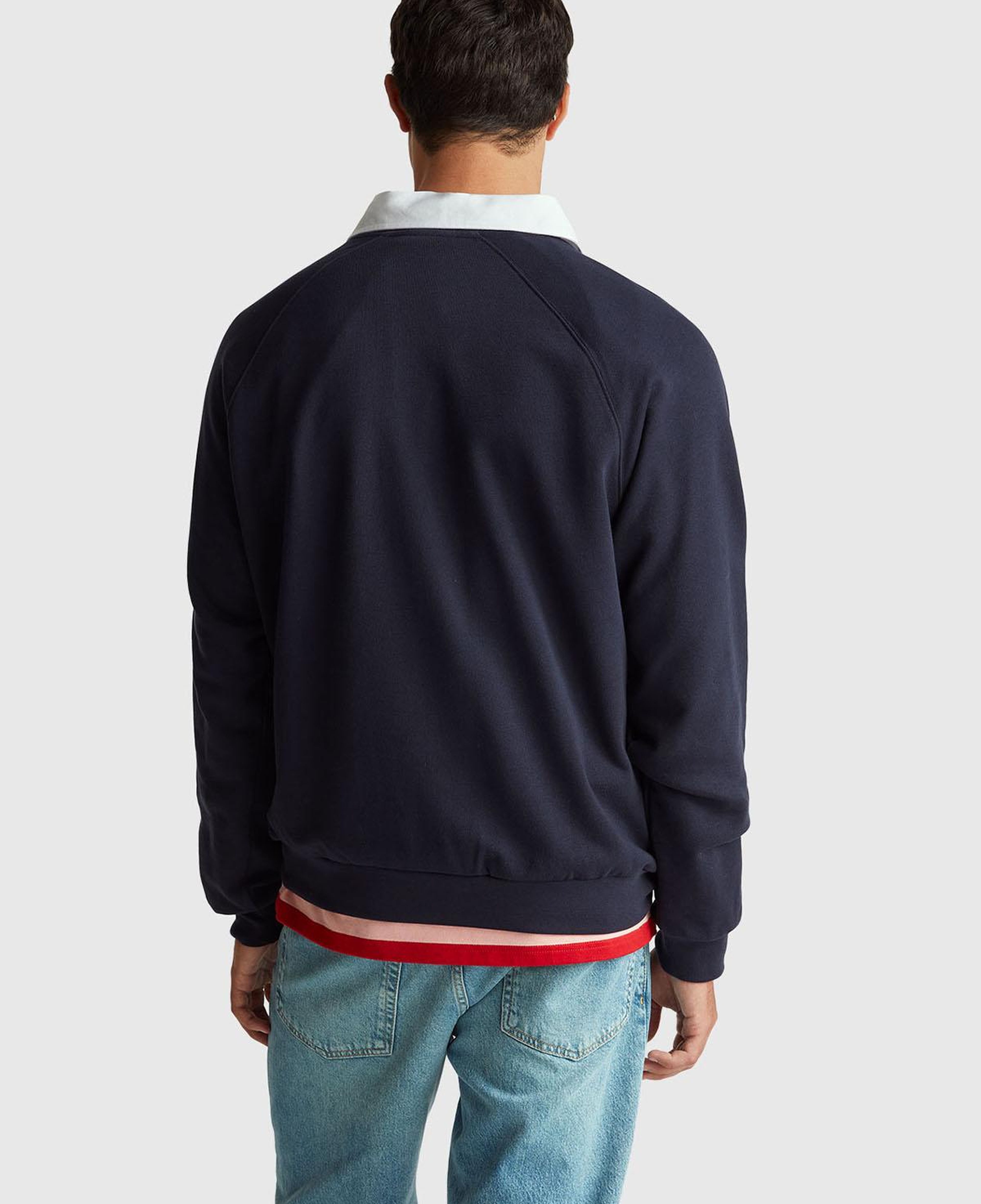 Erkek Lacivert  %100 Pamuk Relaxed Fit Stranger Things Baskılı Sweatshirt