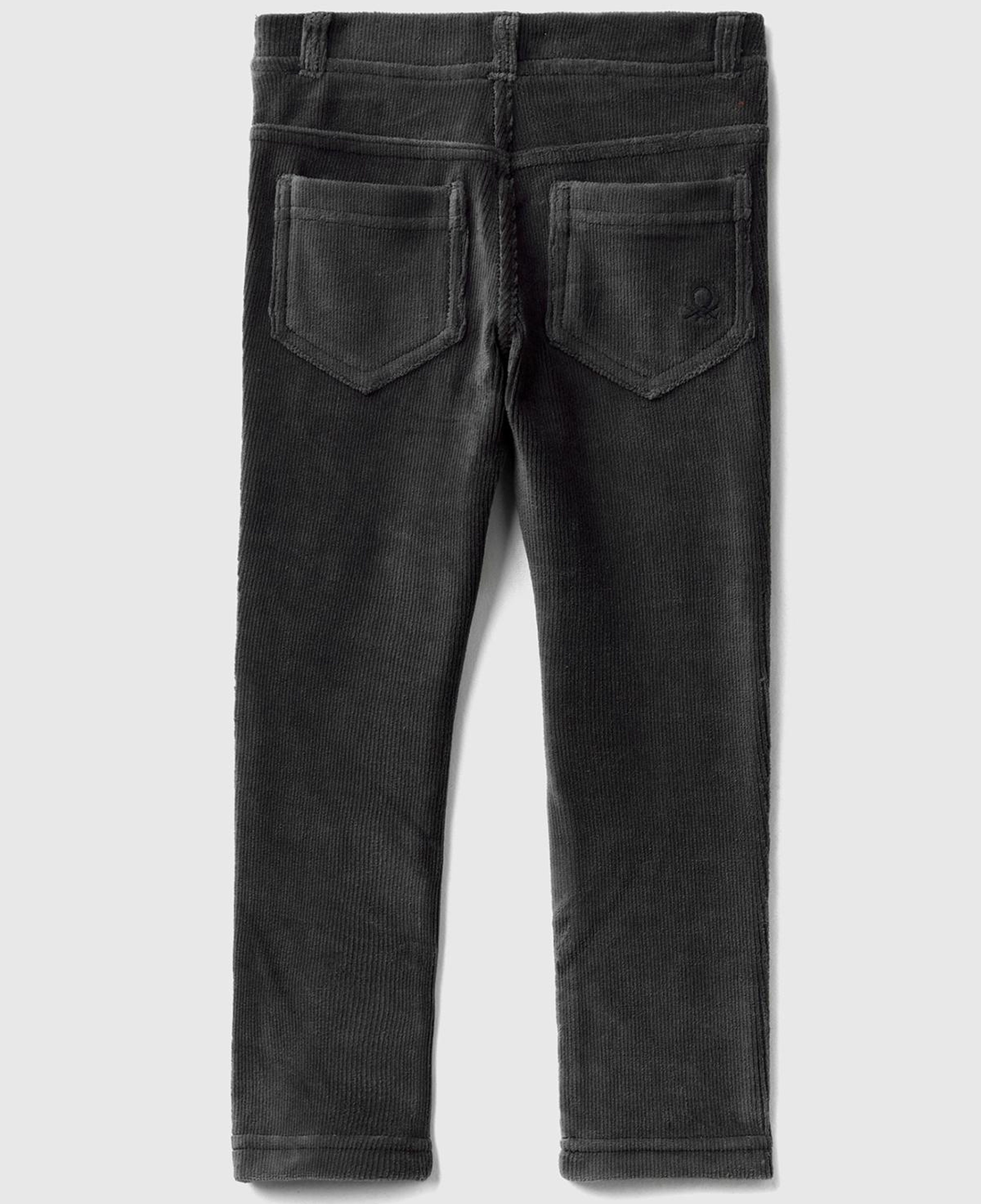 Kız Çocuk Siyah Fitilli Kadife Tayt