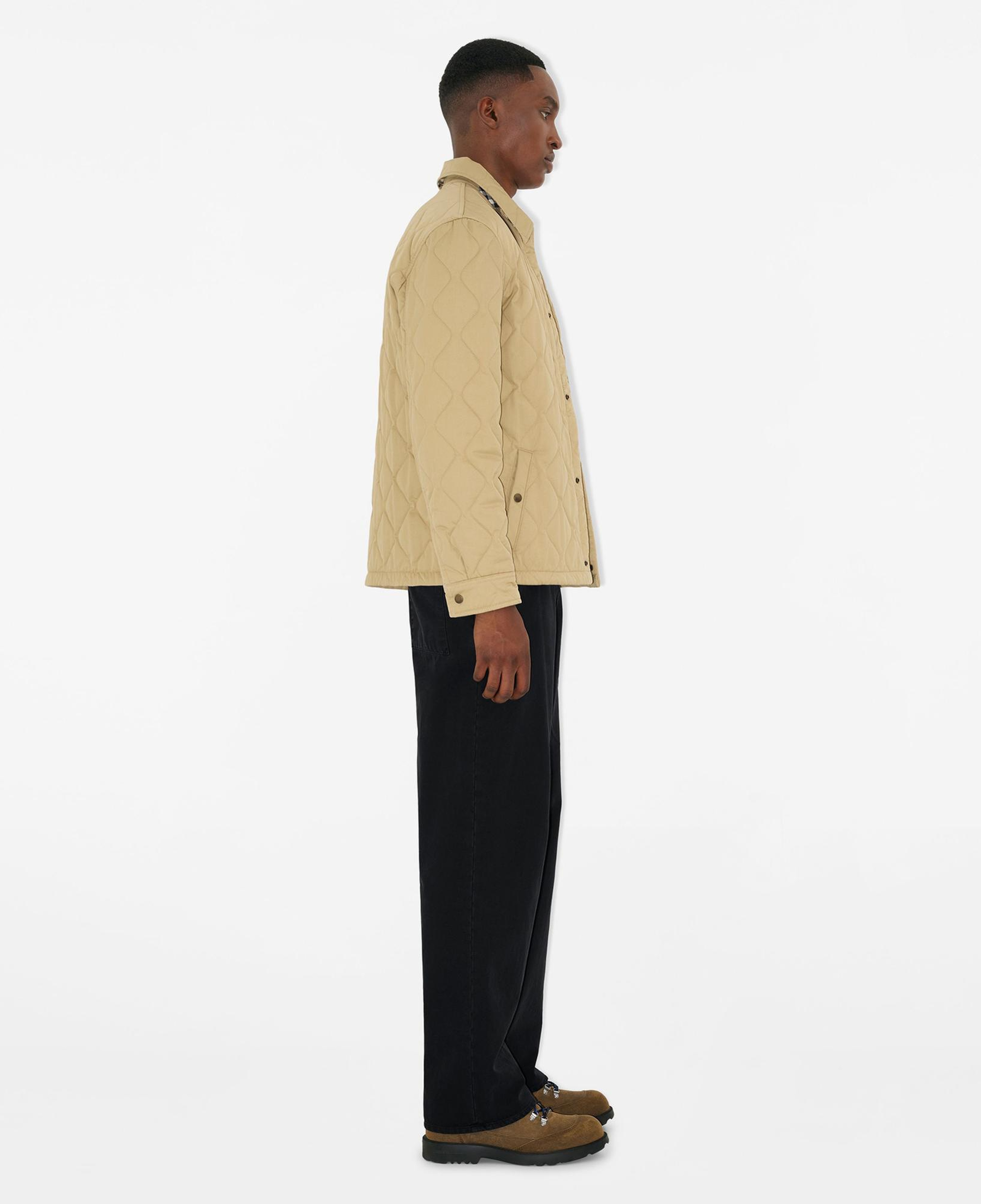 Burberry Quilted Gabardine Erkek Bej Mont