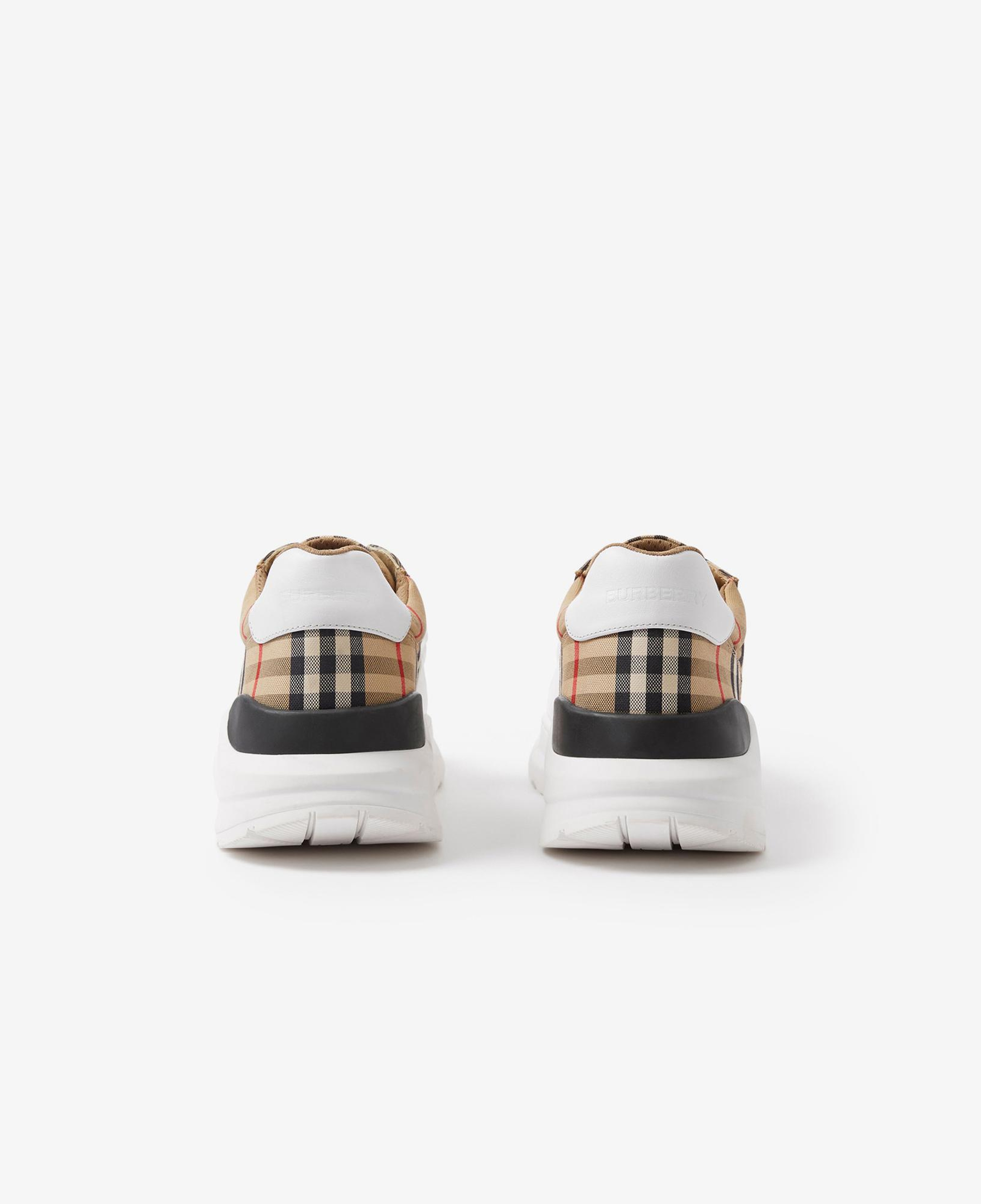 Burberry Check, Suede and Leather Erkek Bej Sneaker