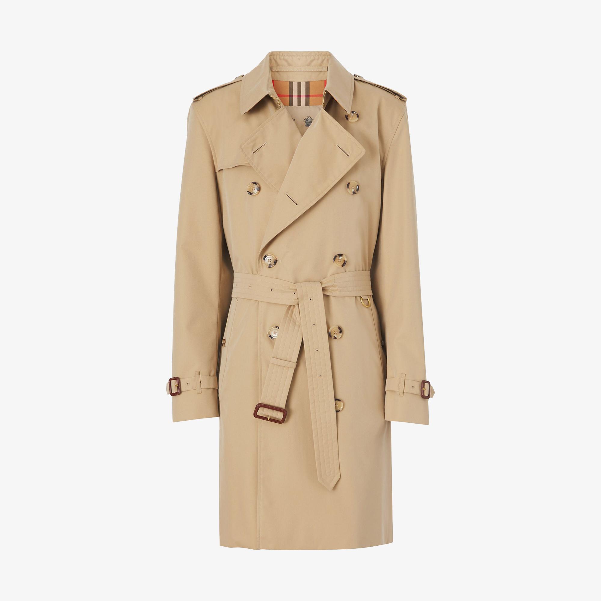 Burberry The Mid-Length Kensington Heritage Erkek Bej Trençkot